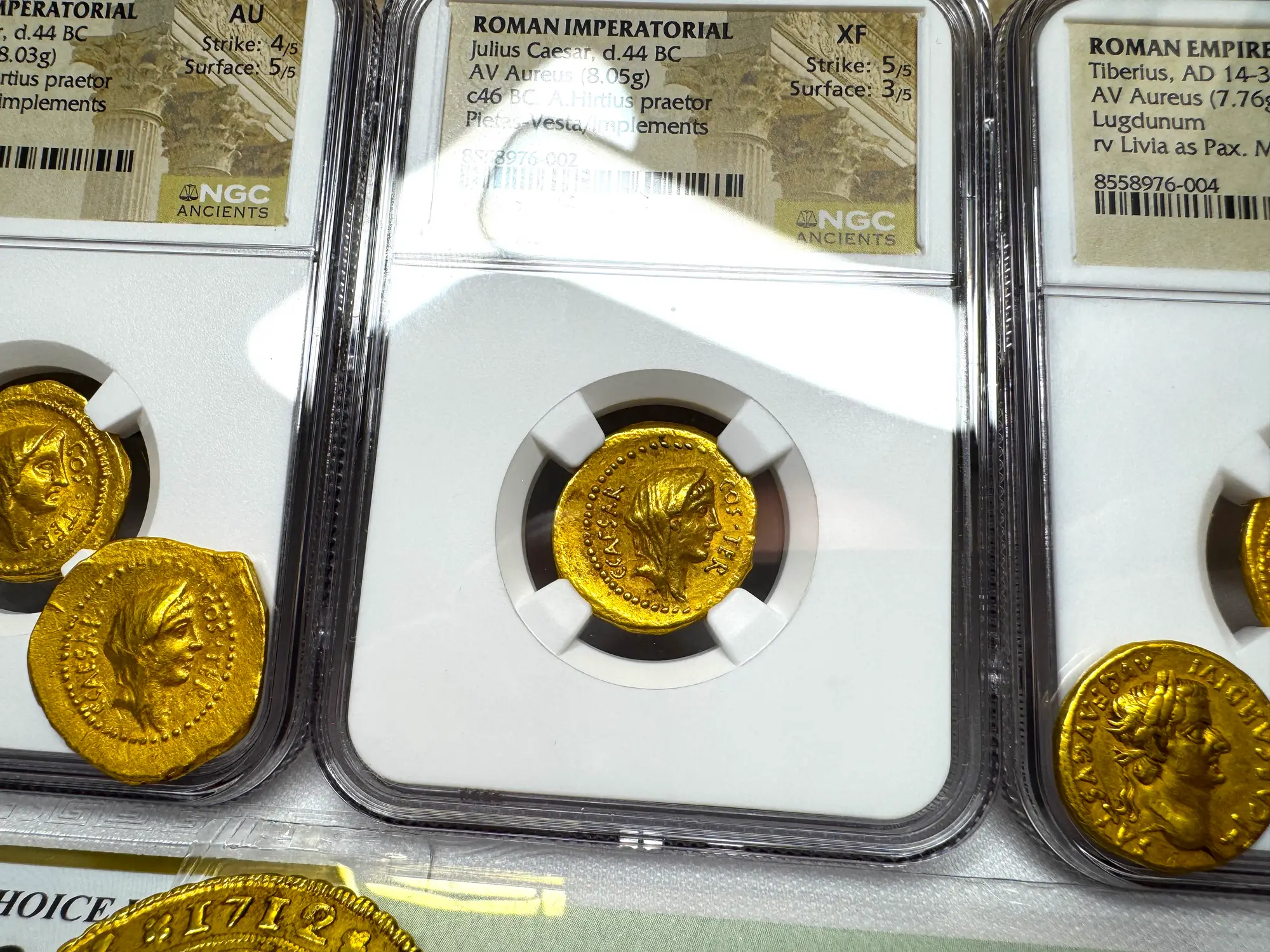 Roman Imperatorial "Julius Caesar" 1st of 12 Caesars NGC XF 29