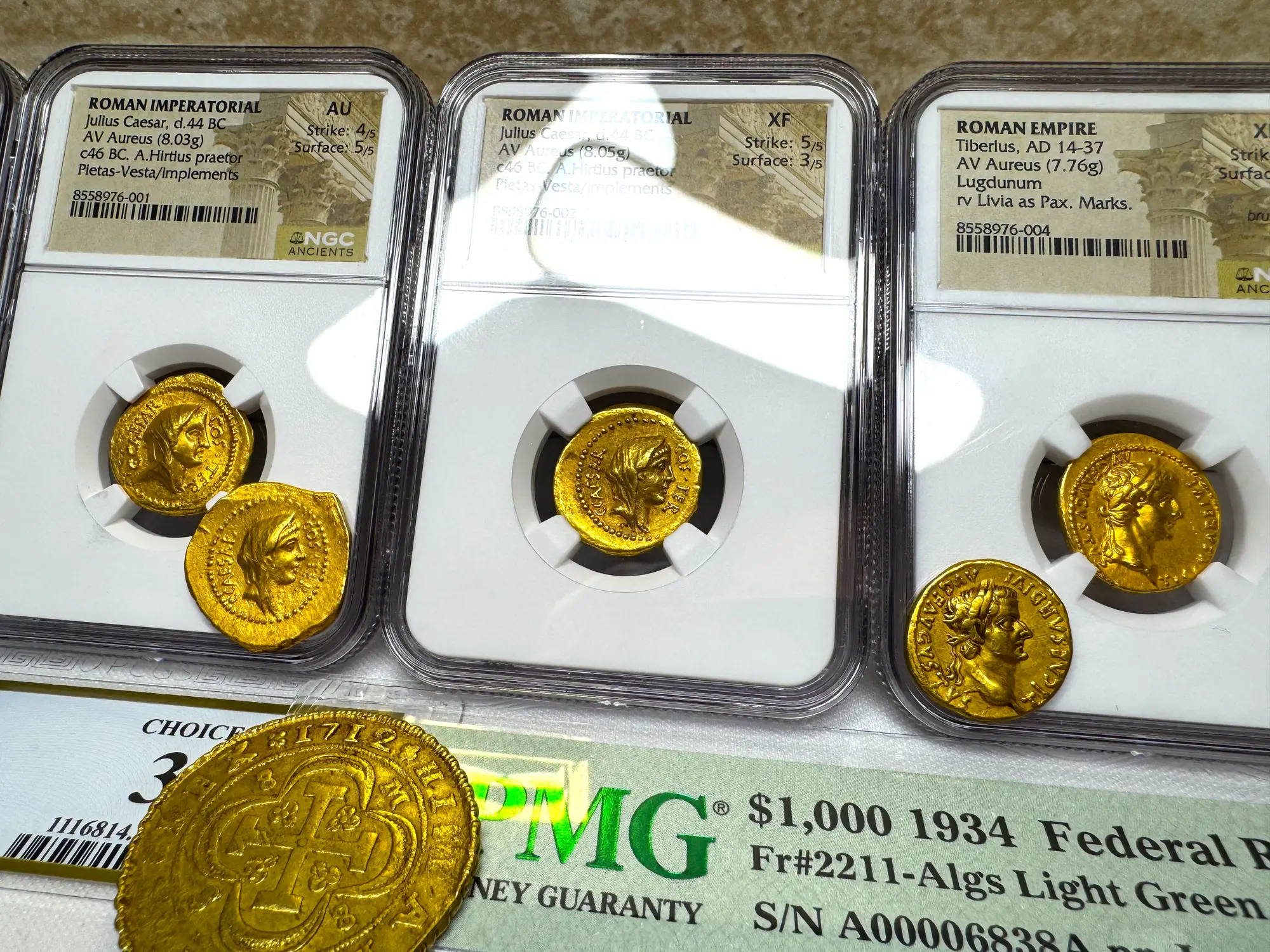 Roman Imperatorial "Julius Caesar" 1st of 12 Caesars NGC XF 32