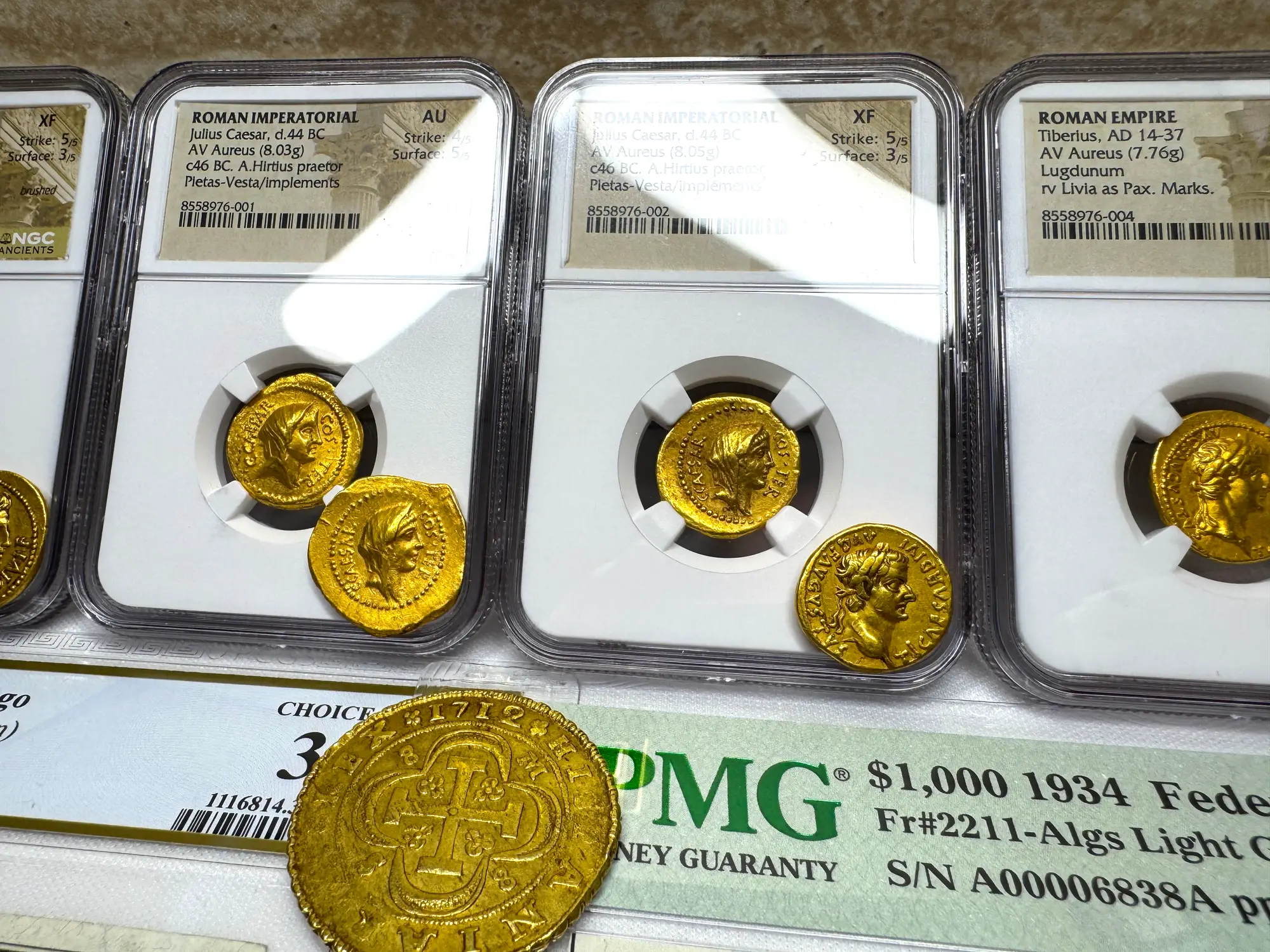 Roman Imperatorial "Julius Caesar" 1st of 12 Caesars NGC XF 42