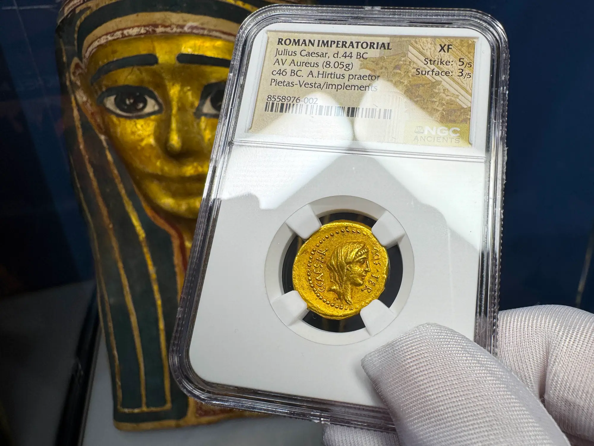 Roman Imperatorial "Julius Caesar" 1st of 12 Caesars NGC XF 4