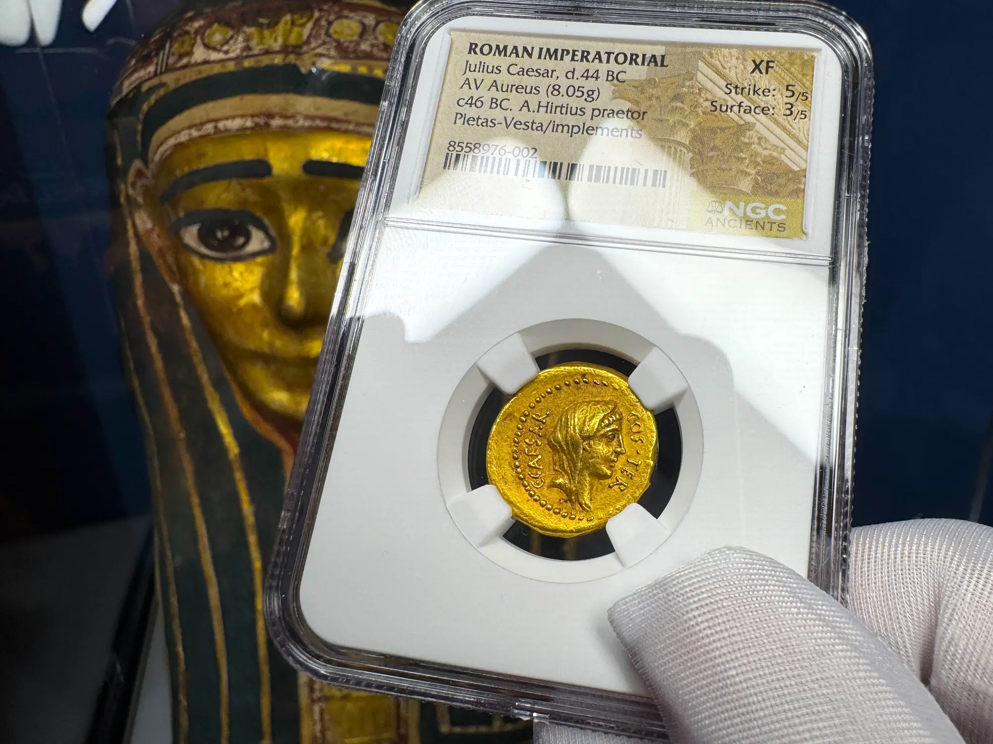 Roman Imperatorial "Julius Caesar" 1st of 12 Caesars NGC XF 3