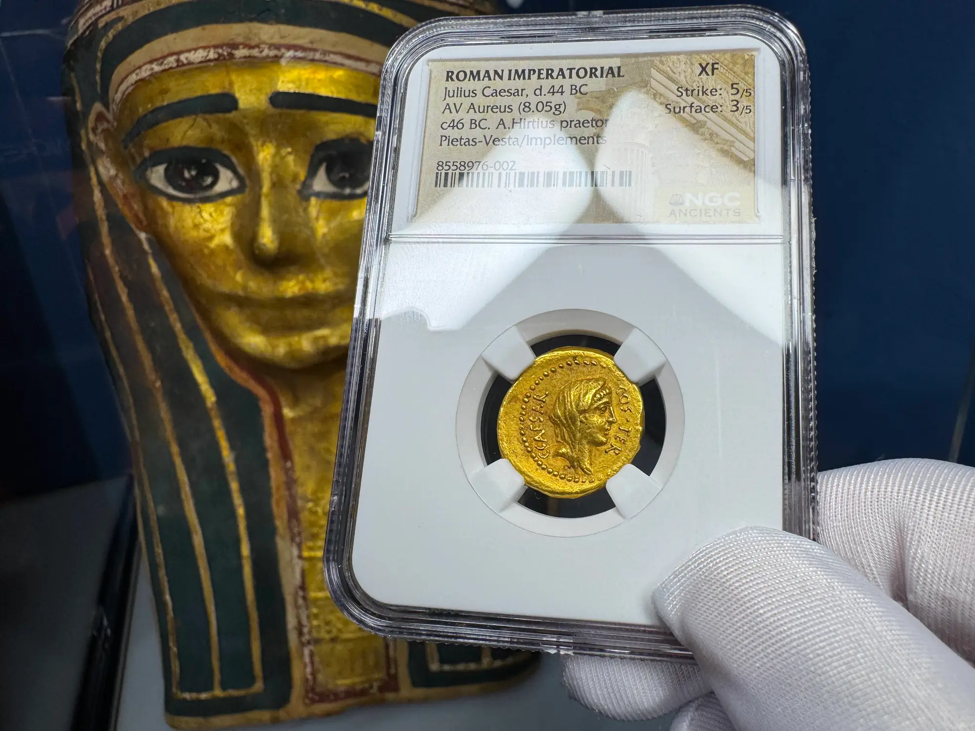 Roman Imperatorial "Julius Caesar" 1st of 12 Caesars NGC XF 14