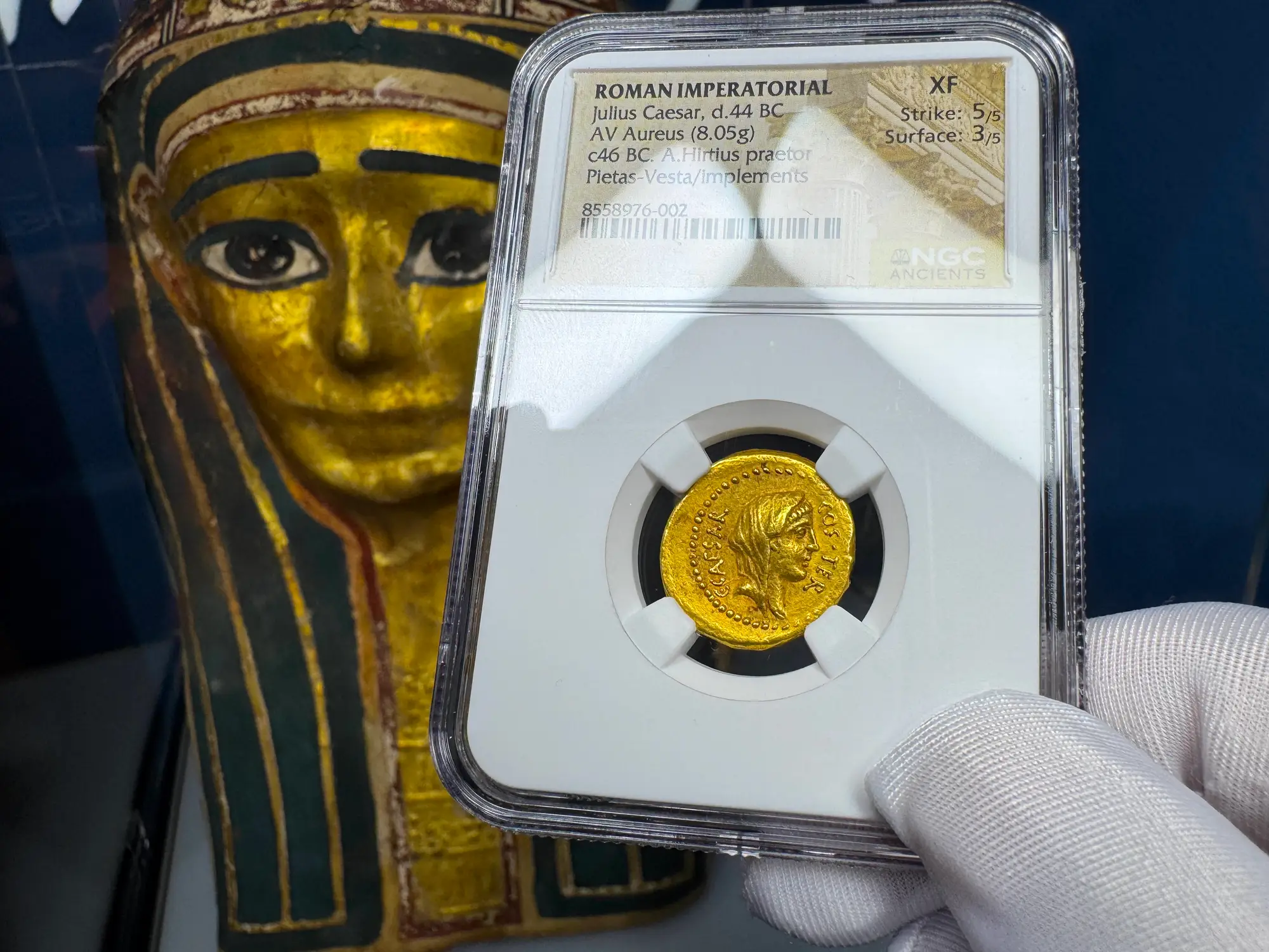 Roman Imperatorial "Julius Caesar" 1st of 12 Caesars NGC XF 15