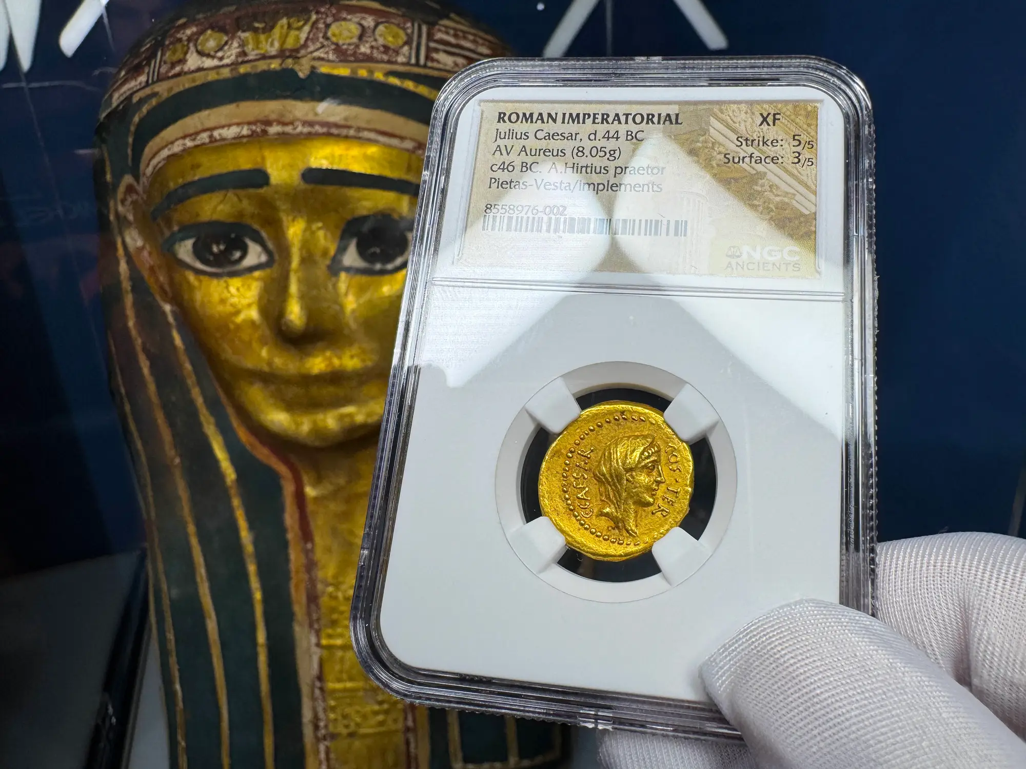 Roman Imperatorial "Julius Caesar" 1st of 12 Caesars NGC XF 28