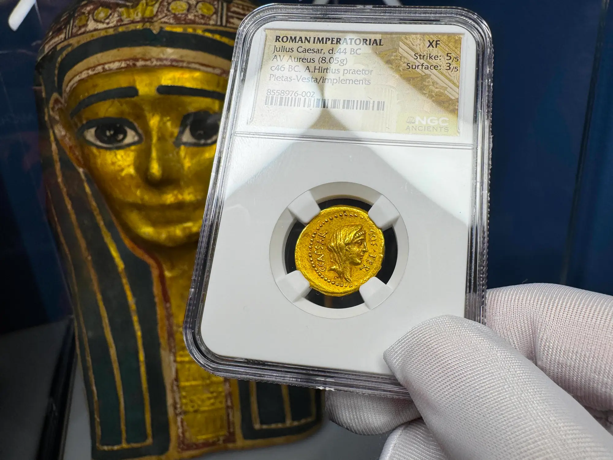 Roman Imperatorial "Julius Caesar" 1st of 12 Caesars NGC XF 33