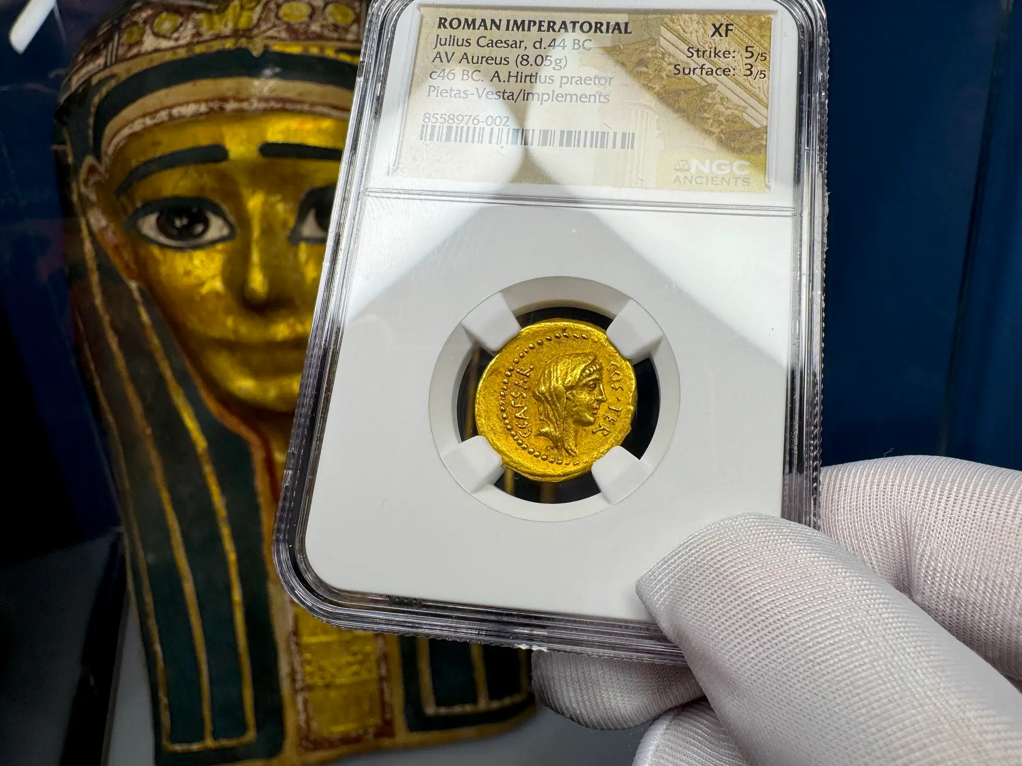 Roman Imperatorial "Julius Caesar" 1st of 12 Caesars NGC XF 34