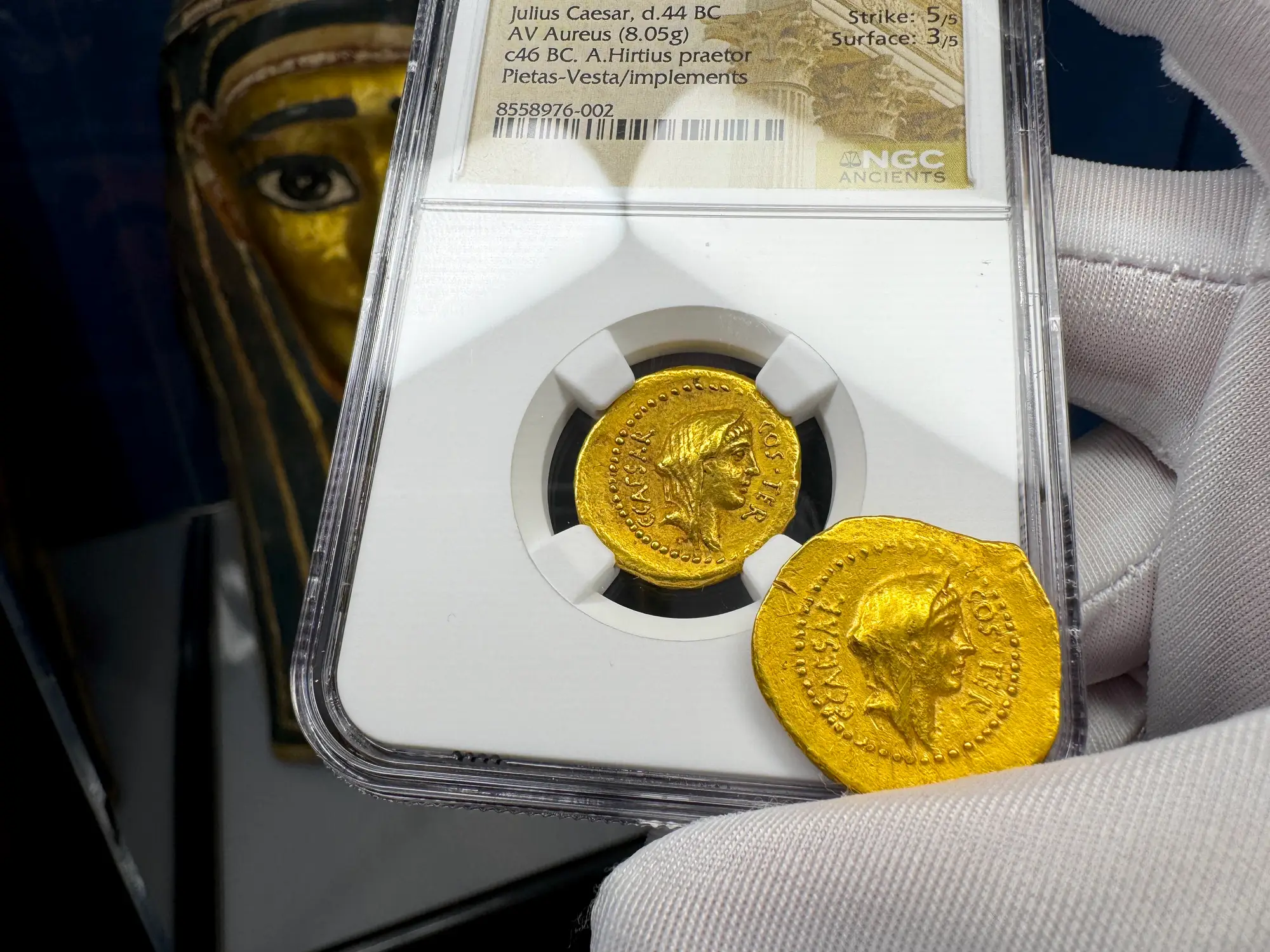 Roman Imperatorial "Julius Caesar" 1st of 12 Caesars NGC XF 21