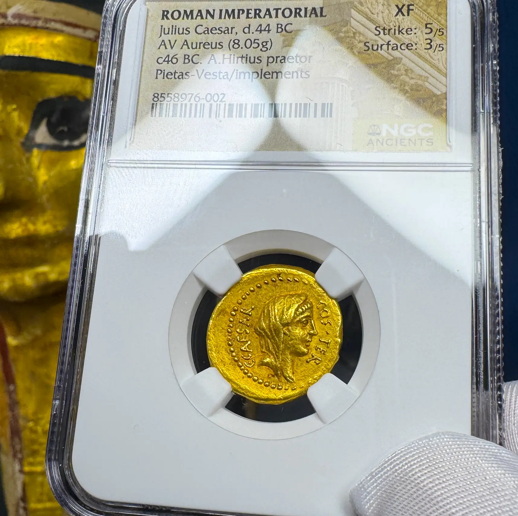 Roman Imperatorial "Julius Caesar" 1st of 12 Caesars NGC XF