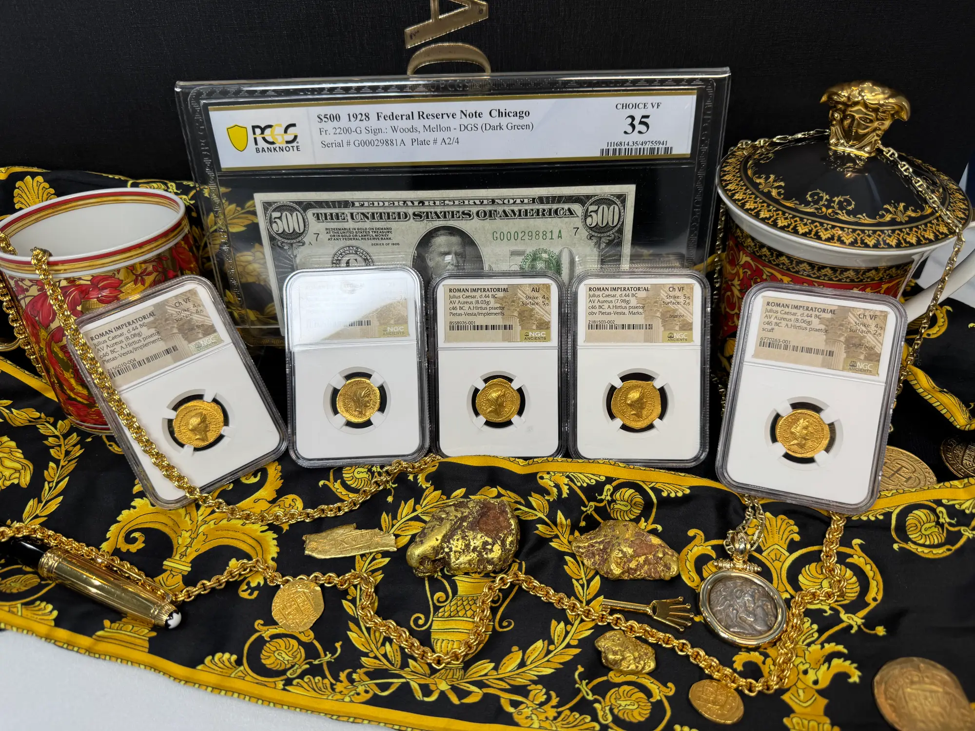 Roman Imperatorial "Julius Caesar" 1st of 12 Caesars NGC XF 7