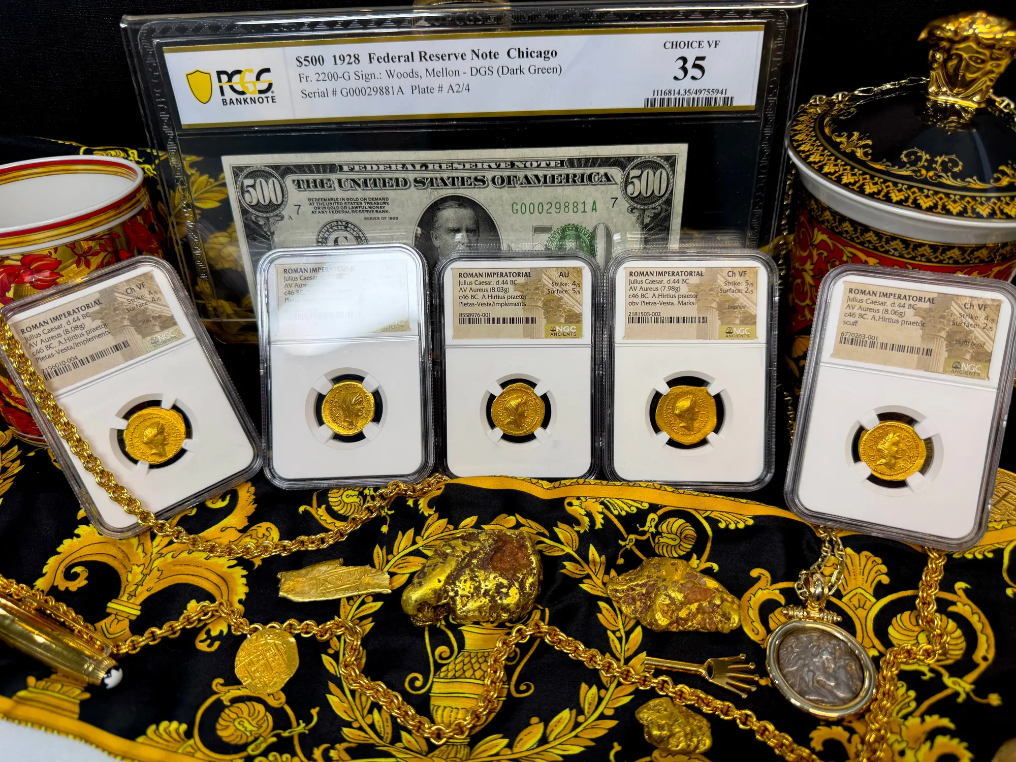 Roman Imperatorial "Julius Caesar" 1st of 12 Caesars NGC XF 8