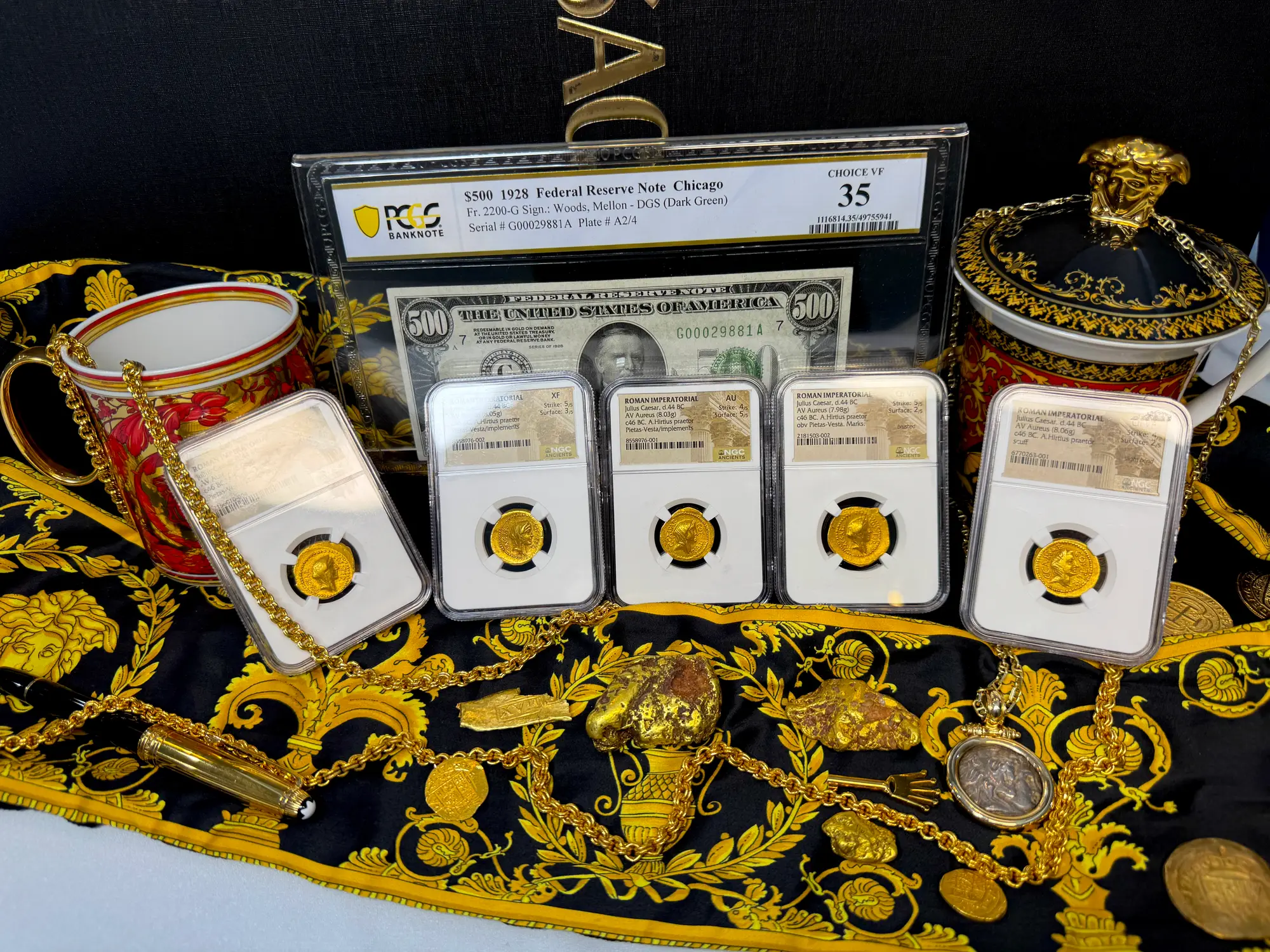 Roman Imperatorial "Julius Caesar" 1st of 12 Caesars NGC XF 18