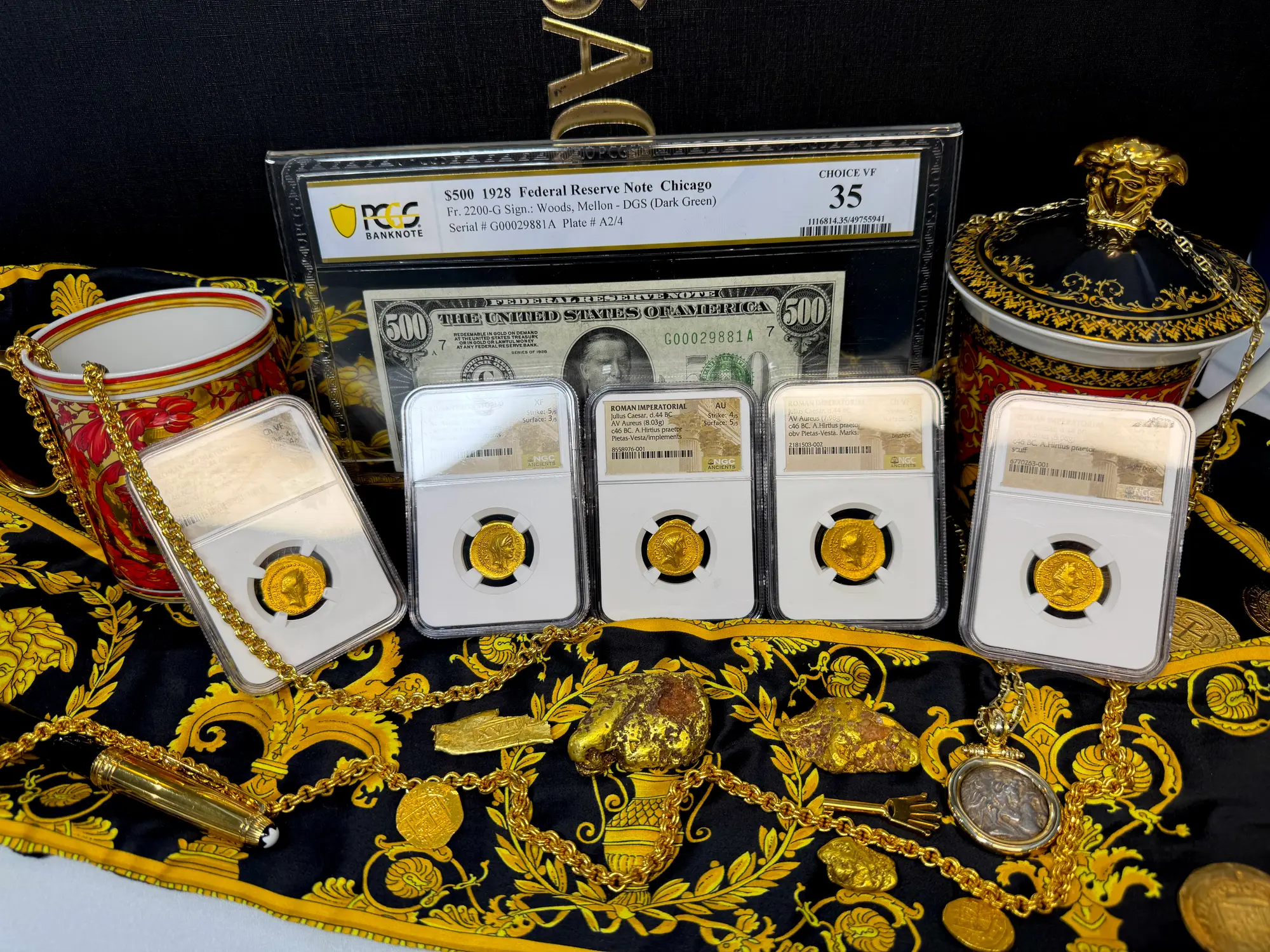 Roman Imperatorial "Julius Caesar" 1st of 12 Caesars NGC XF 19