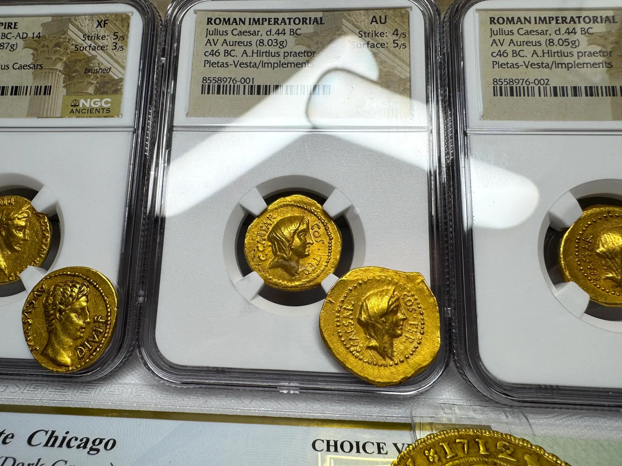 Roman Imperatorial "Julius Caesar" 1st of 12 Caesars NGC AU 22