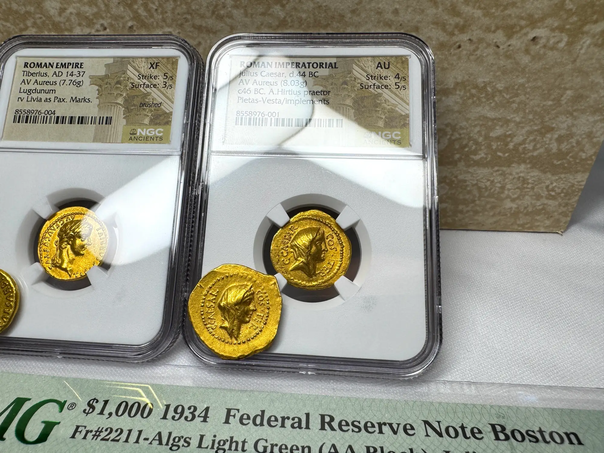 Roman Imperatorial "Julius Caesar" 1st of 12 Caesars NGC AU 37