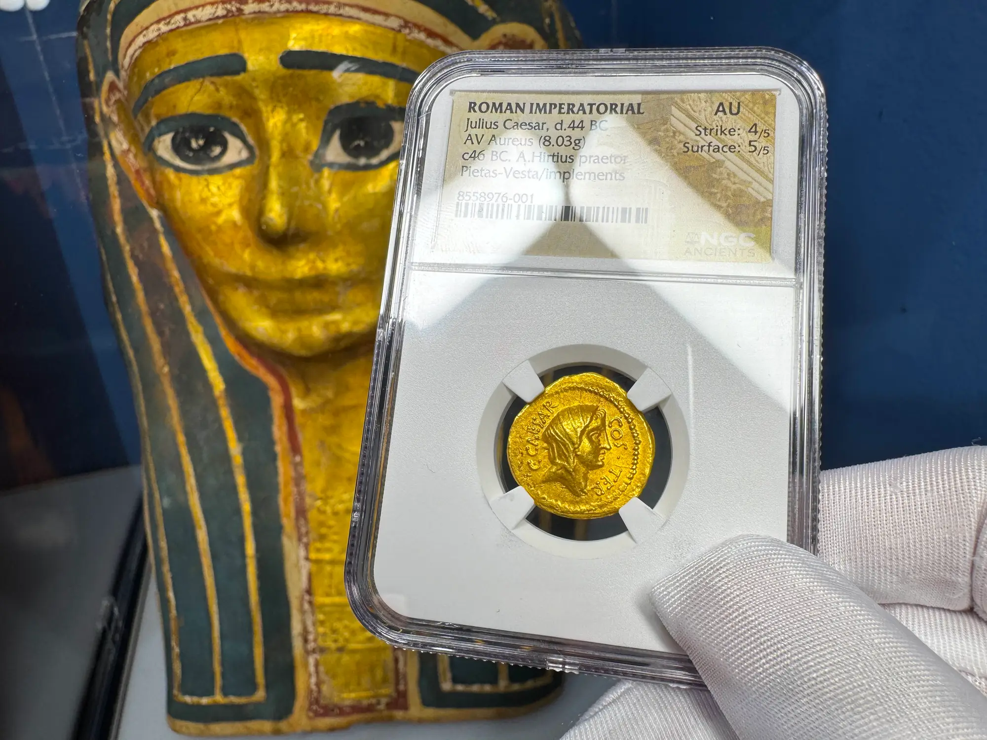 Roman Imperatorial "Julius Caesar" 1st of 12 Caesars NGC AU 38