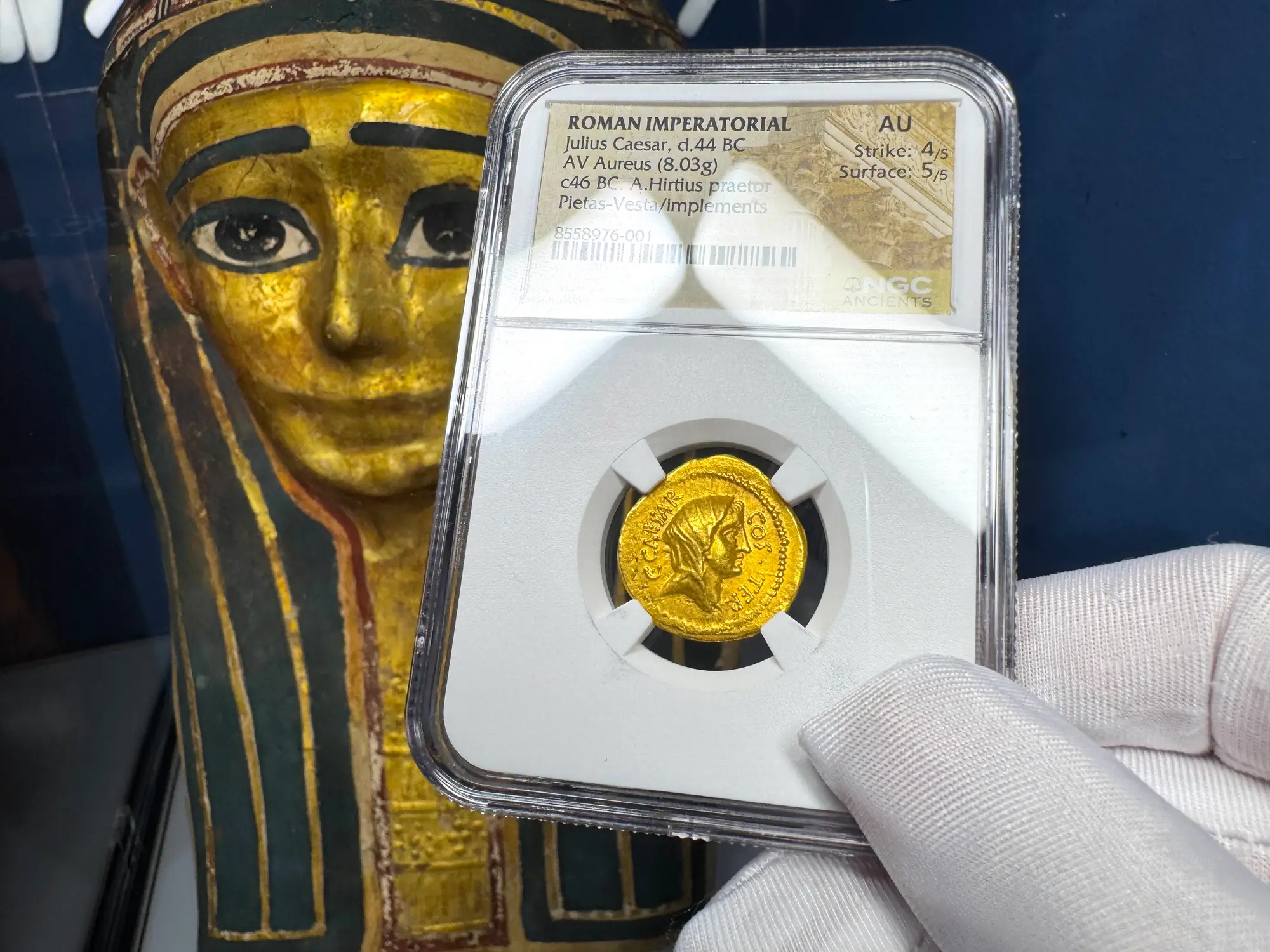 Roman Imperatorial "Julius Caesar" 1st of 12 Caesars NGC AU 39