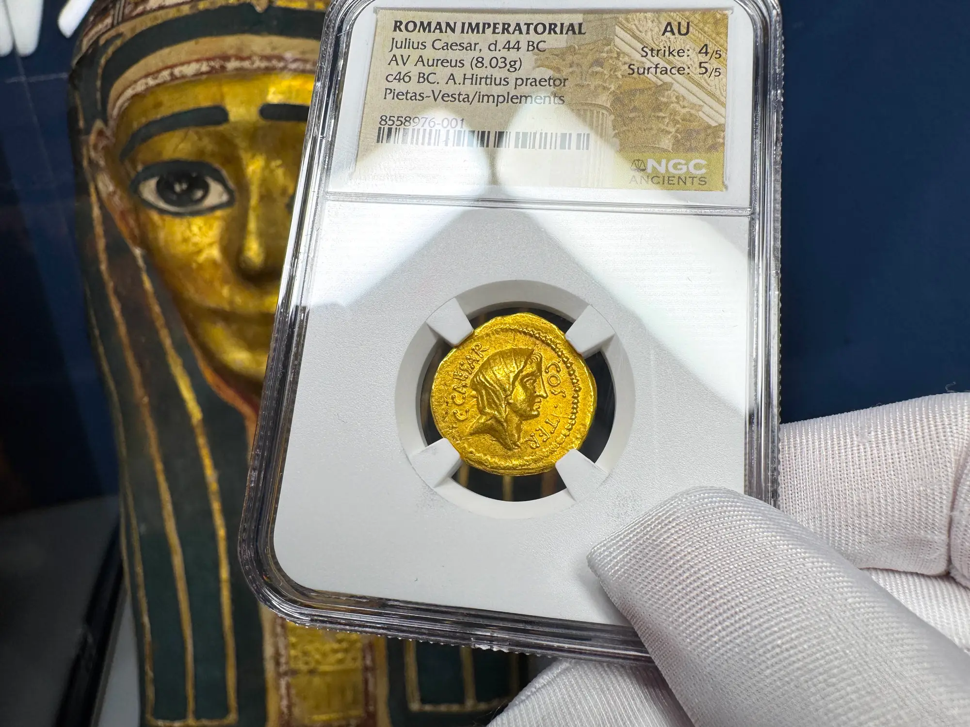 Roman Imperatorial "Julius Caesar" 1st of 12 Caesars NGC AU 40