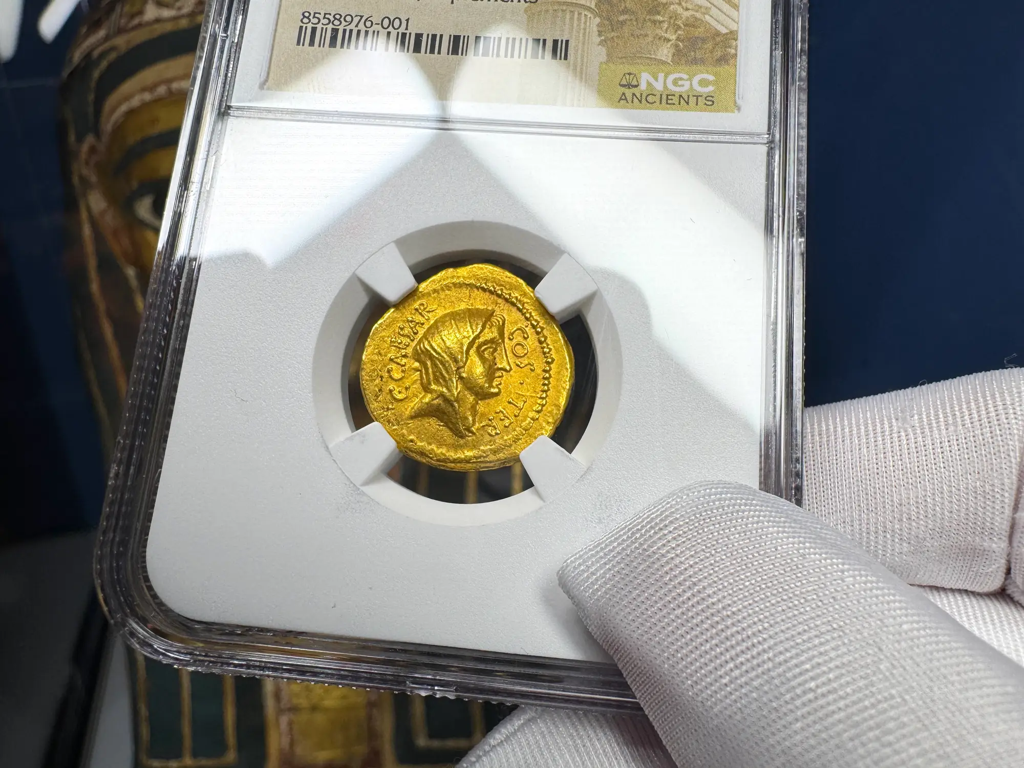 Roman Imperatorial "Julius Caesar" 1st of 12 Caesars NGC AU 3