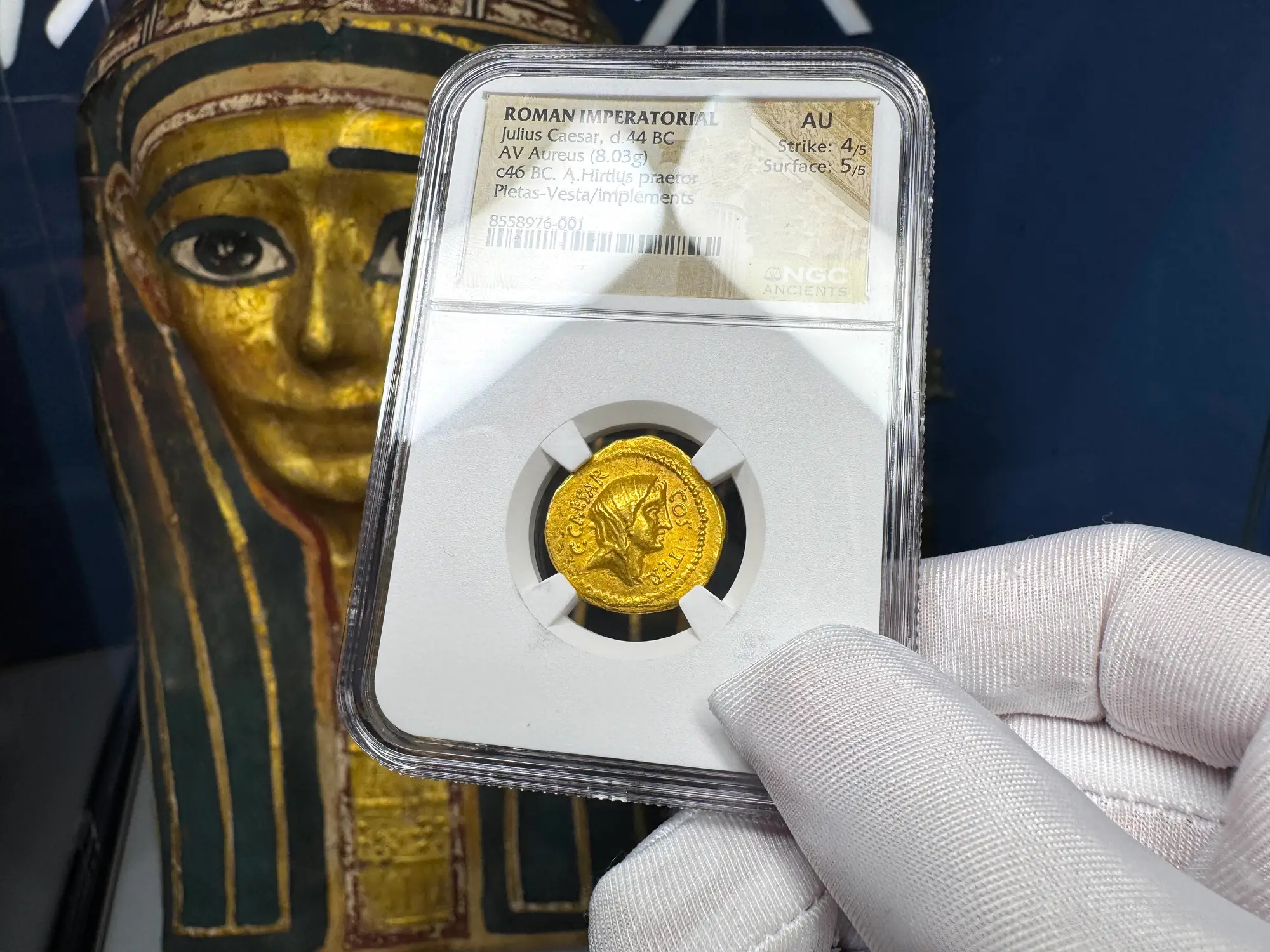 Roman Imperatorial "Julius Caesar" 1st of 12 Caesars NGC AU 14