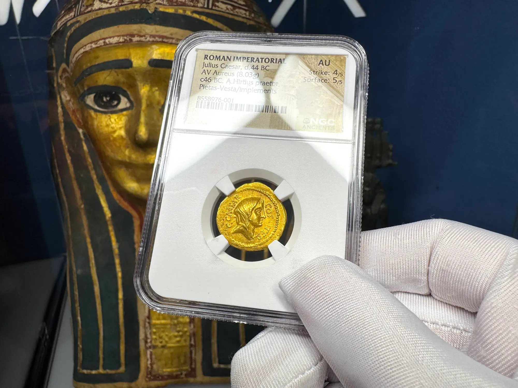 Roman Imperatorial "Julius Caesar" 1st of 12 Caesars NGC AU 15