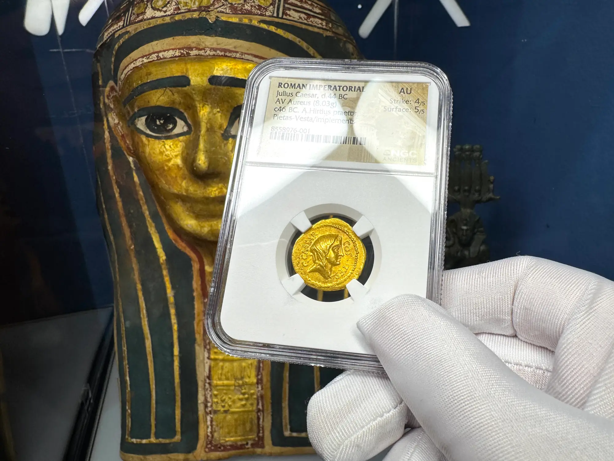 Roman Imperatorial "Julius Caesar" 1st of 12 Caesars NGC AU 16