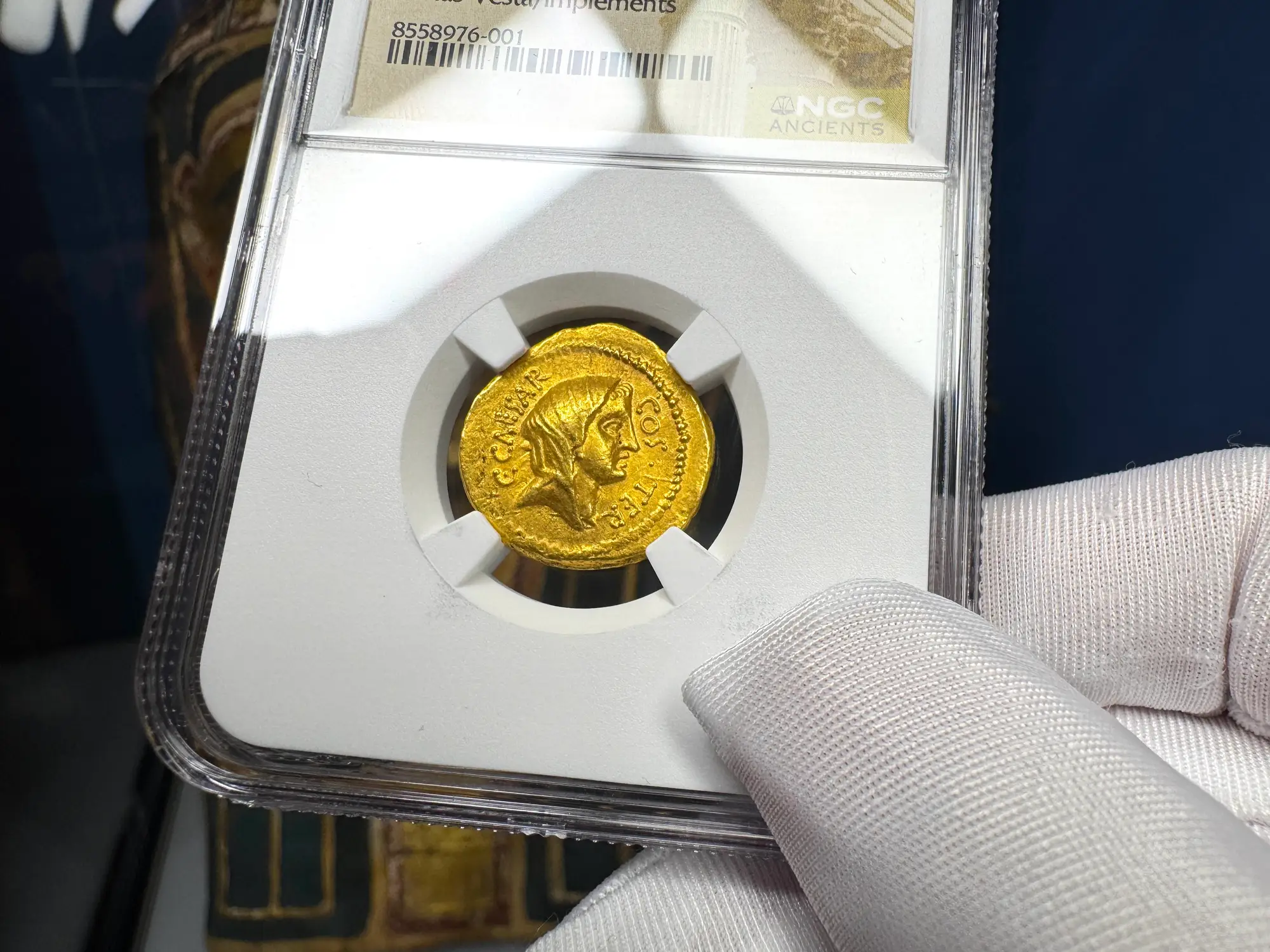 Roman Imperatorial "Julius Caesar" 1st of 12 Caesars NGC AU 13