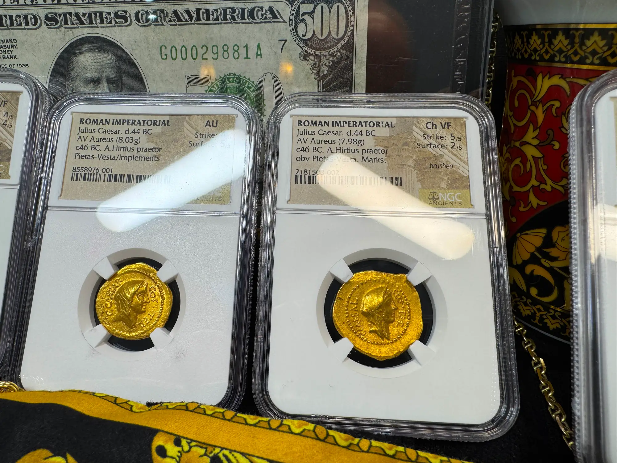 Roman Imperatorial "Julius Caesar" 1st of 12 Caesars NGC AU 42