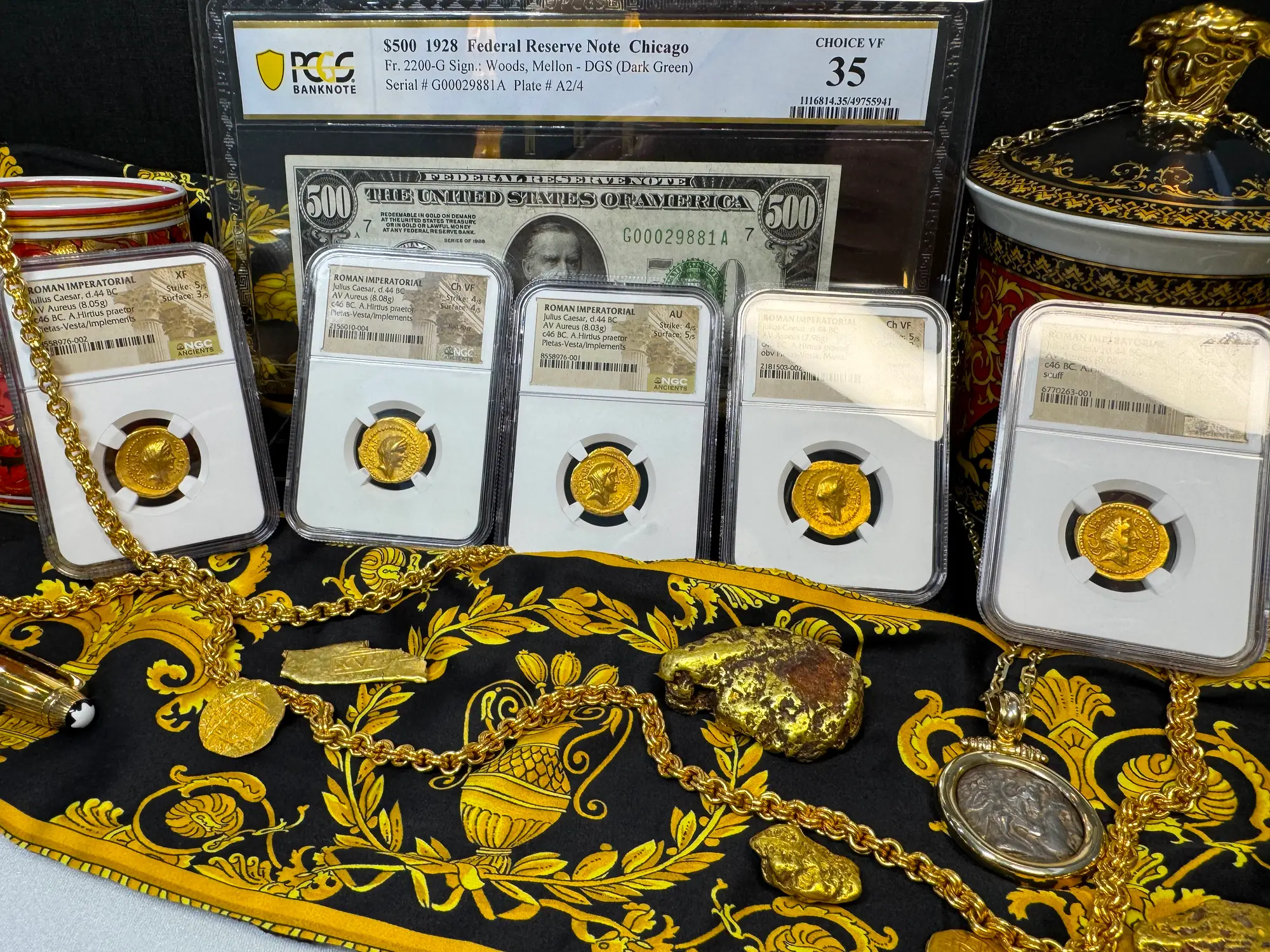 Roman Imperatorial "Julius Caesar" 1st of 12 Caesars NGC AU 11