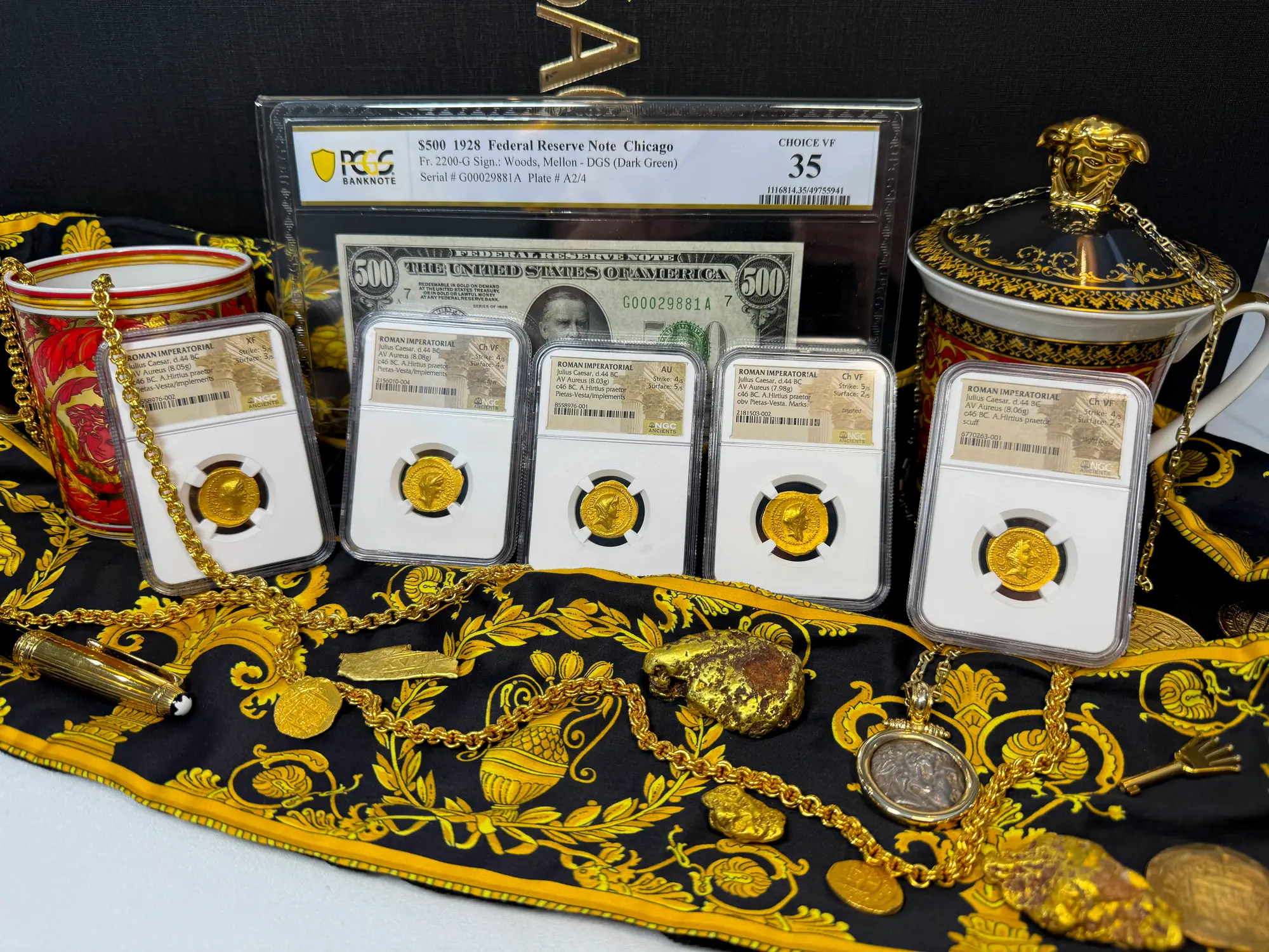 Roman Imperatorial "Julius Caesar" 1st of 12 Caesars NGC AU 12