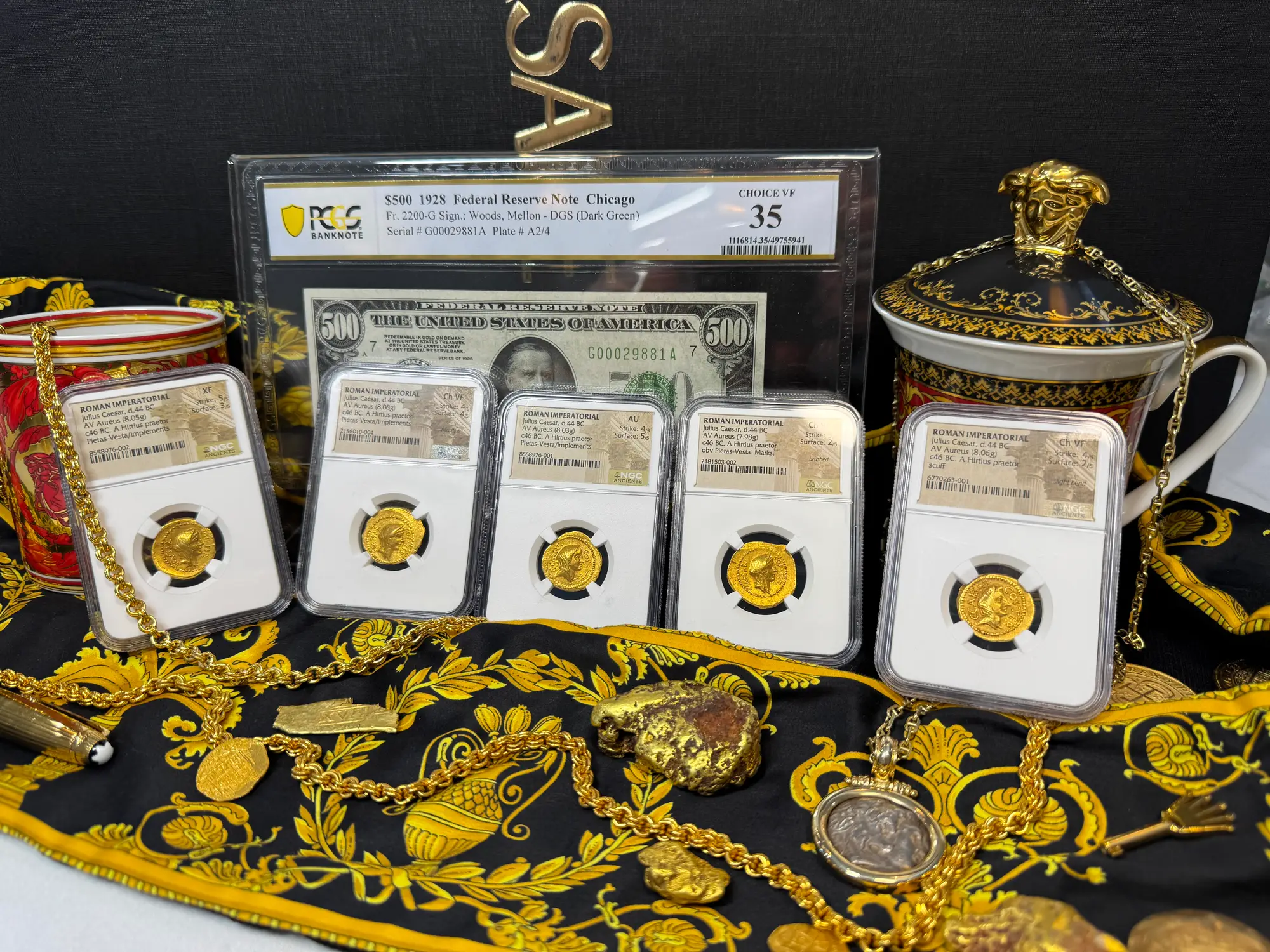 Roman Imperatorial "Julius Caesar" 1st of 12 Caesars NGC AU 34