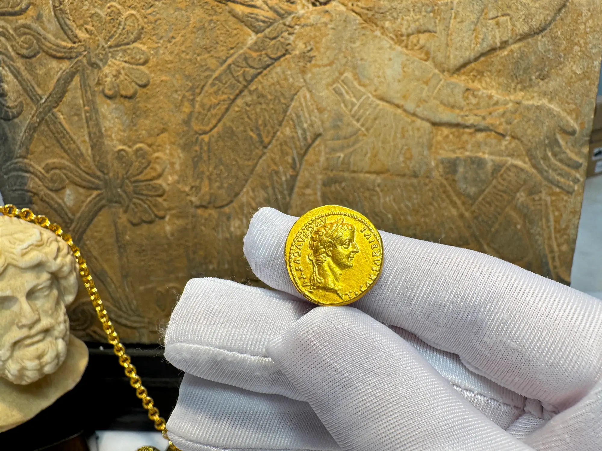 Roman Empire "Tiberius" 3rd of 12 Caesars NGC Ch XF 12