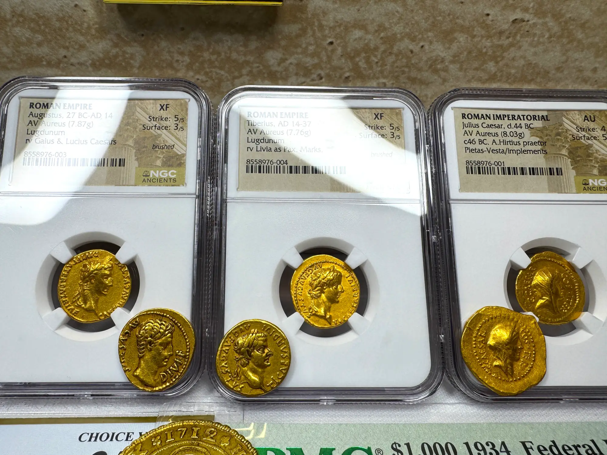 Roman Empire "Tiberius" 3rd of 12 Caesars NGC Ch XF 20