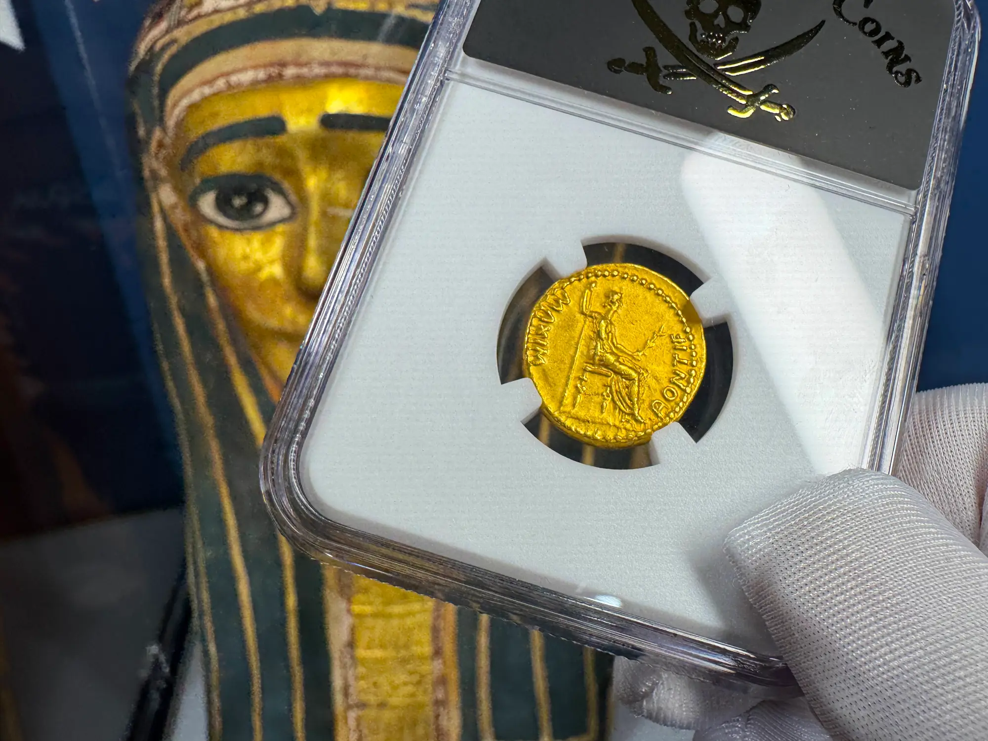 Roman Empire "Tiberius" 3rd of 12 Caesars NGC Ch XF 8