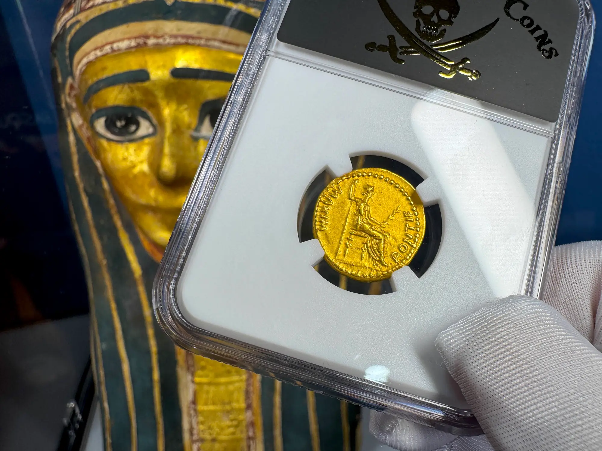 Roman Empire "Tiberius" 3rd of 12 Caesars NGC Ch XF 7