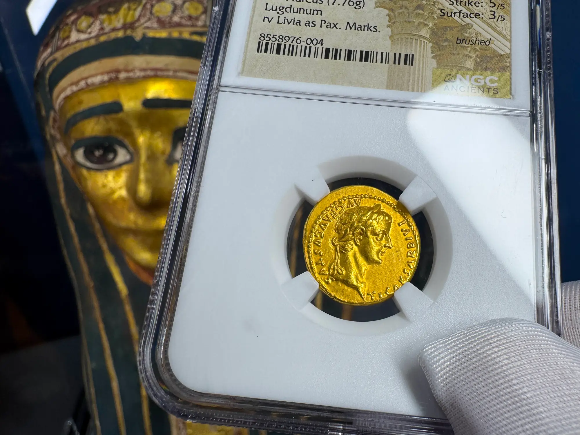 Roman Empire "Tiberius" 3rd of 12 Caesars NGC Ch XF 30