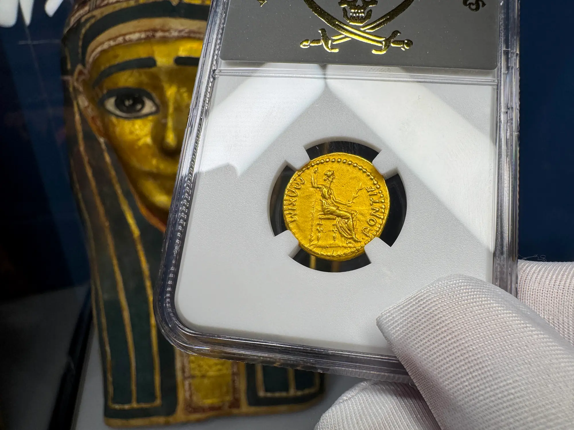 Roman Empire "Tiberius" 3rd of 12 Caesars NGC Ch XF 16