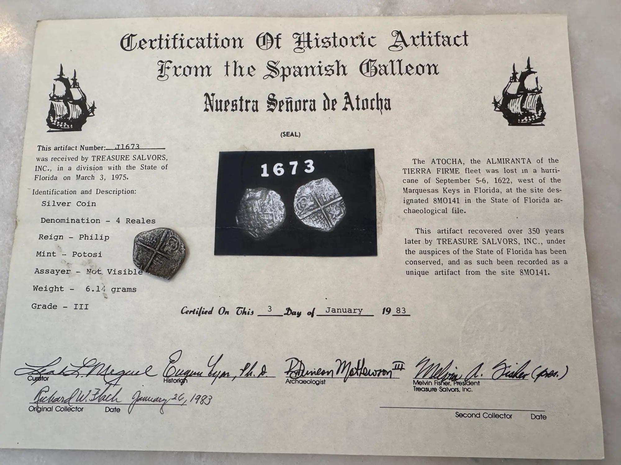 Bolivia 4 Reales 1598-21 "Atocha 1622 Shipwreck" Grade 3 3