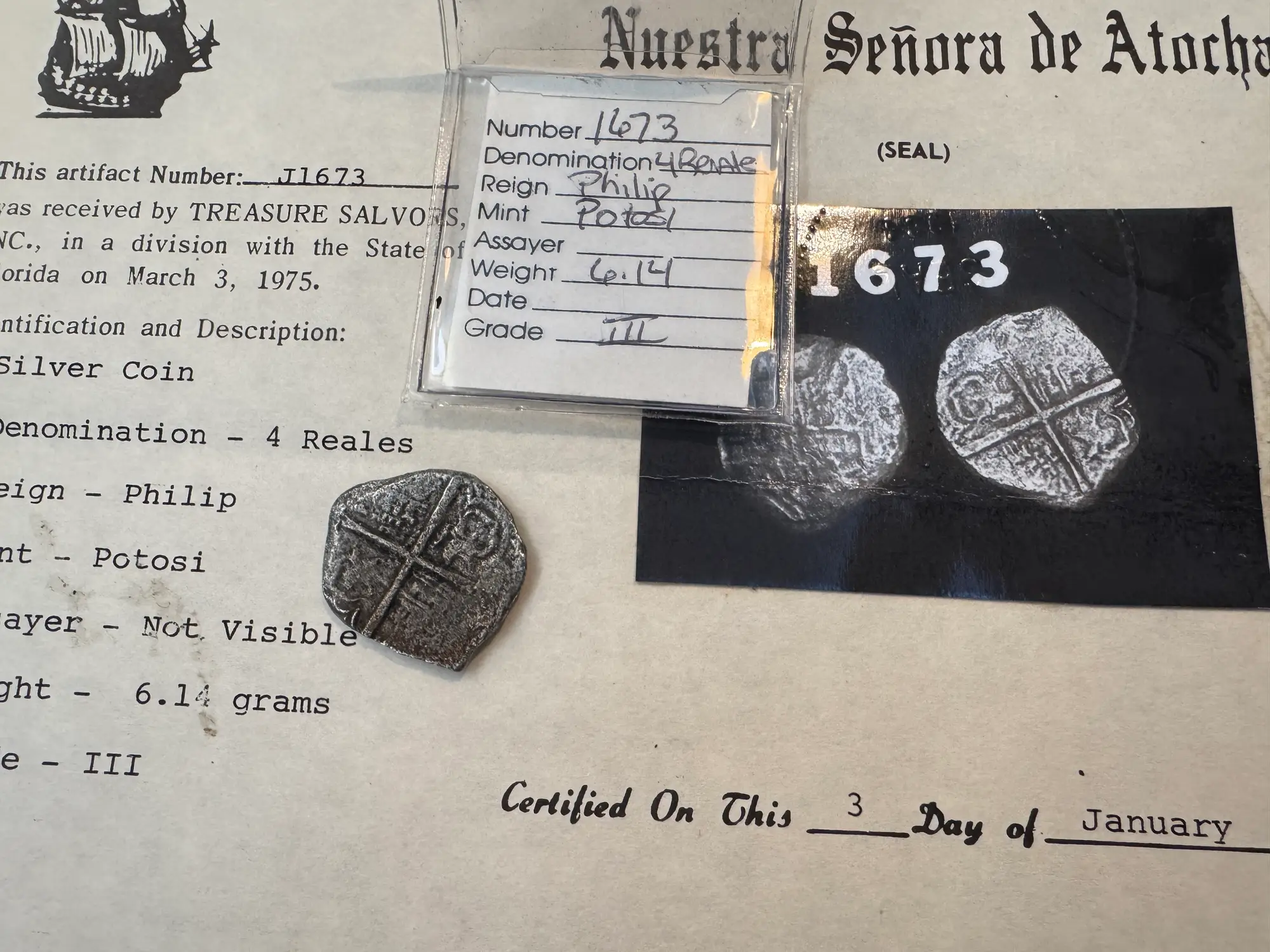 Bolivia 4 Reales 1598-21 "Atocha 1622 Shipwreck" Grade 3 4