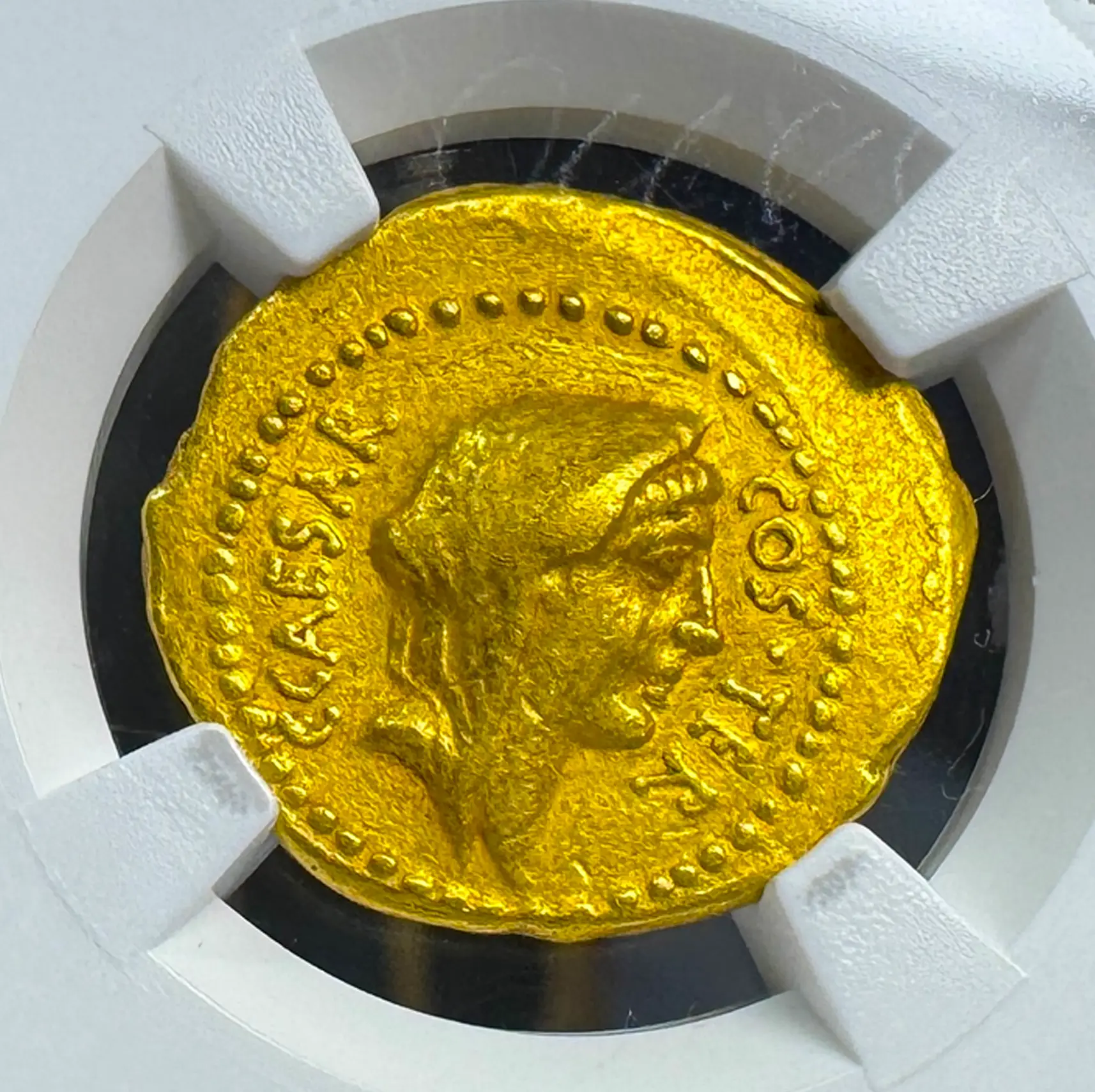 Roman Imperatorial "Julius Caesar" 44BC Aureus NGC Ch VF