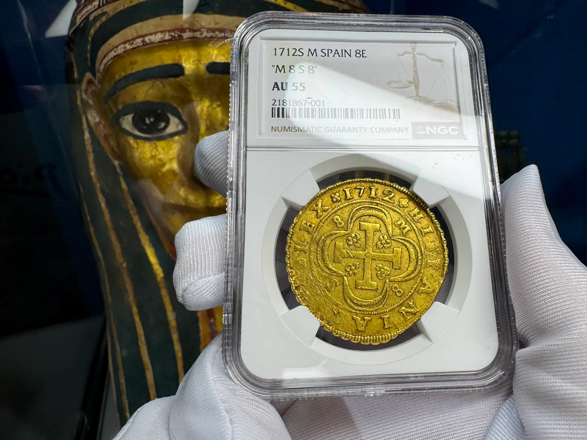 Spain 8 Escudos 1712 "Philip V" NGC 55 2