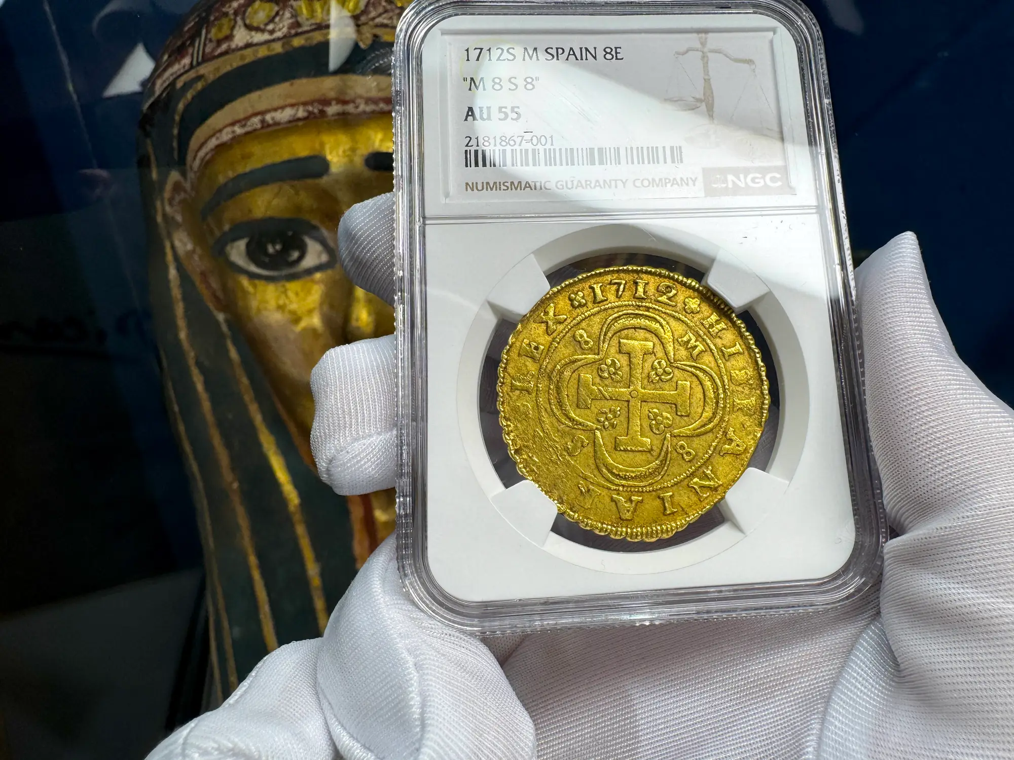 Spain 8 Escudos 1712 "Philip V" NGC 55 3