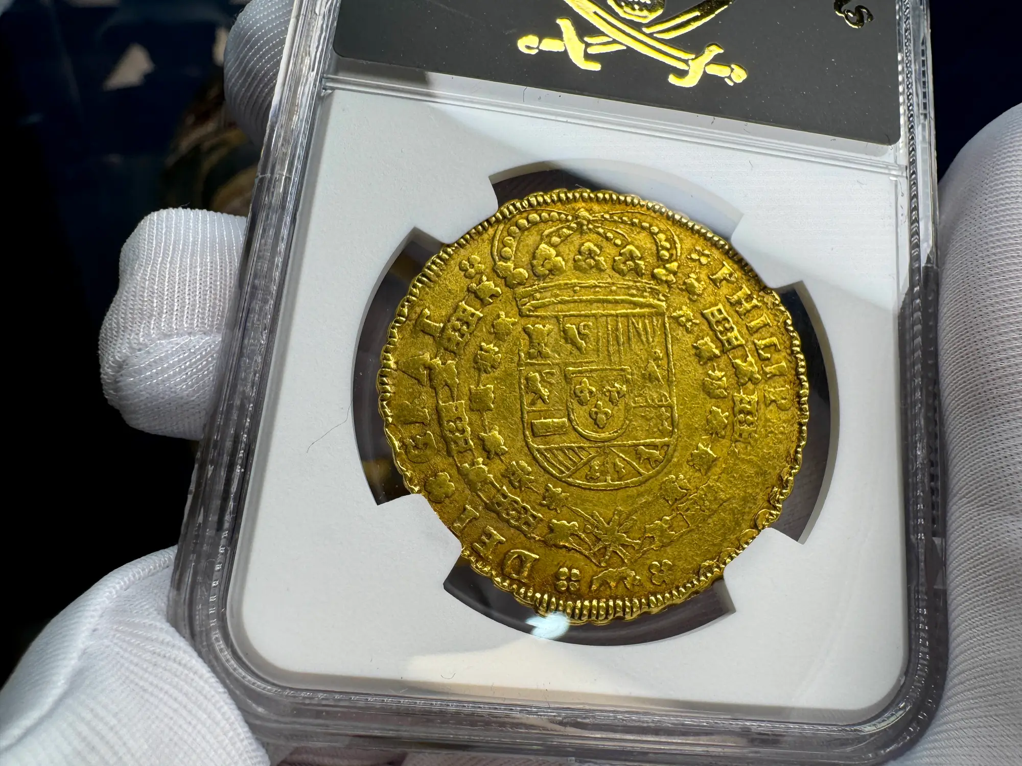 Spain 8 Escudos 1712 "Philip V" NGC 55 24