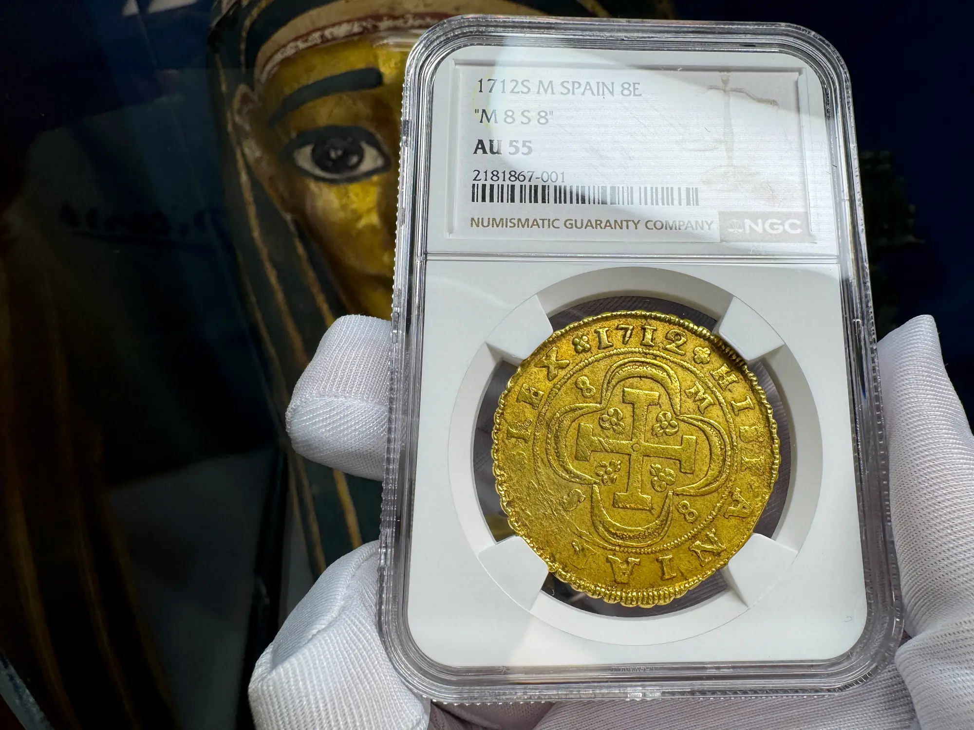 Spain 8 Escudos 1712 "Philip V" NGC 55 15