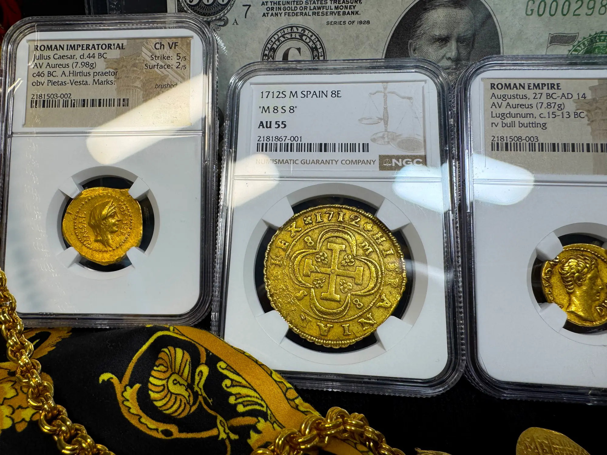 Spain 8 Escudos 1712 "Philip V" NGC 55 9