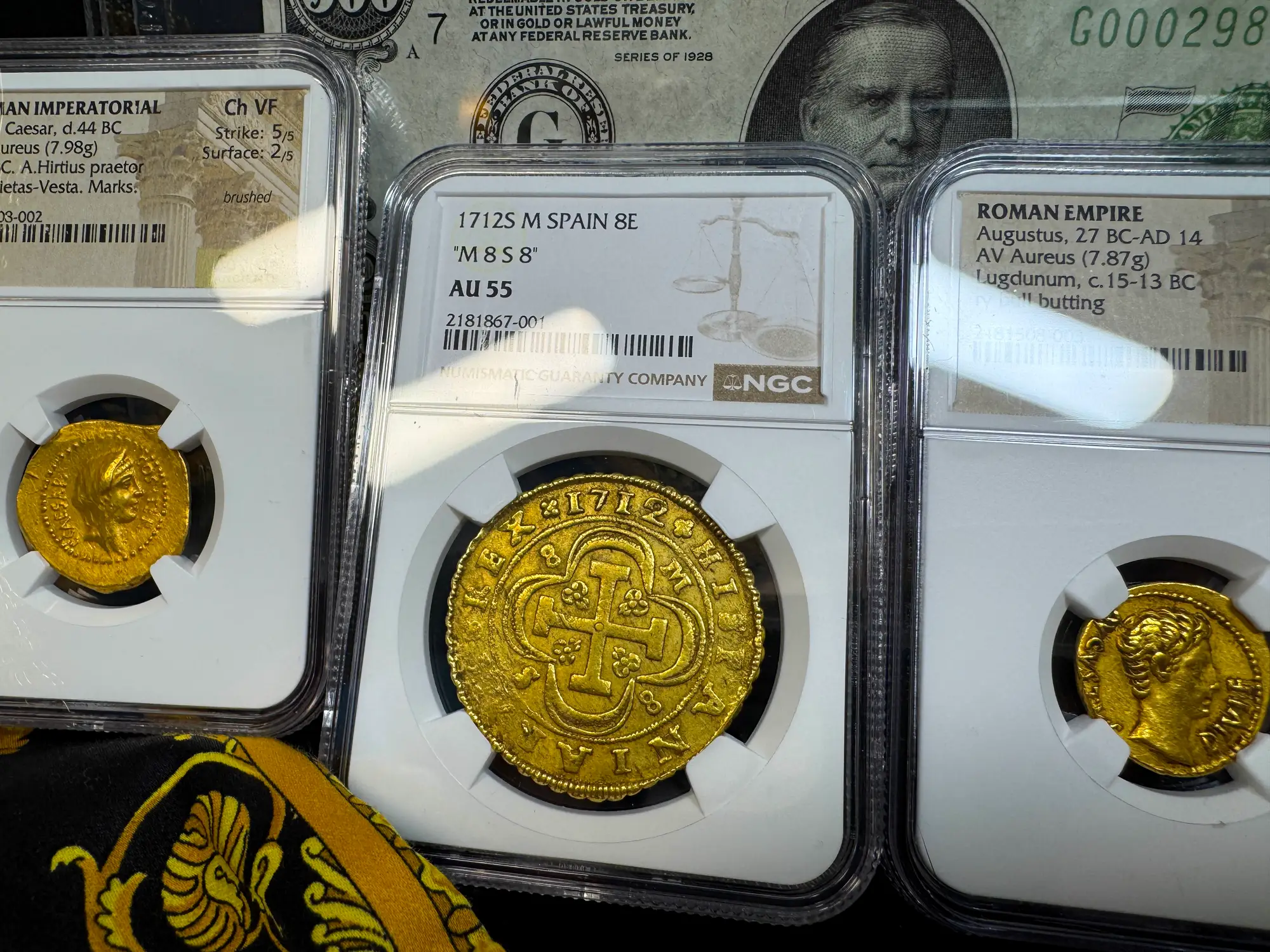 Spain 8 Escudos 1712 "Philip V" NGC 55 11