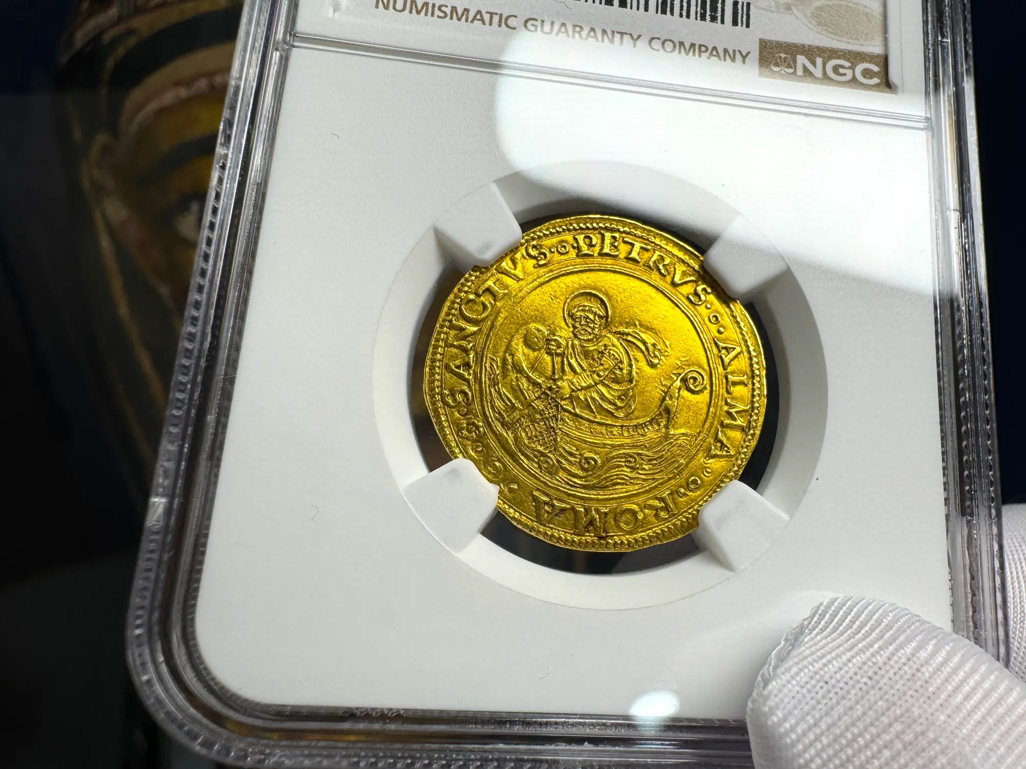 Italy "St Peter Fishing" 2 Fiorini NGC AU  4