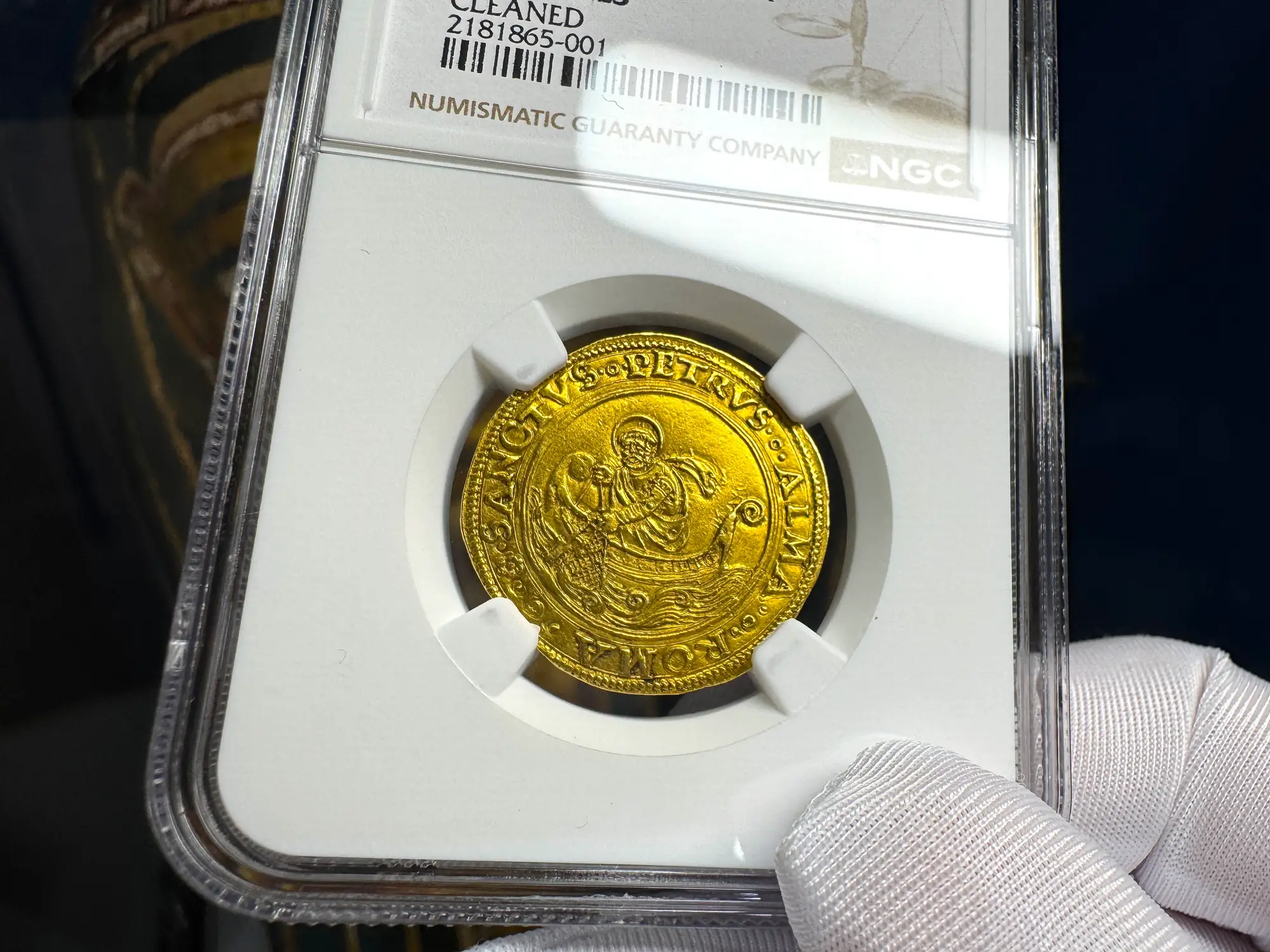 Italy "St Peter Fishing" 2 Fiorini NGC AU  21