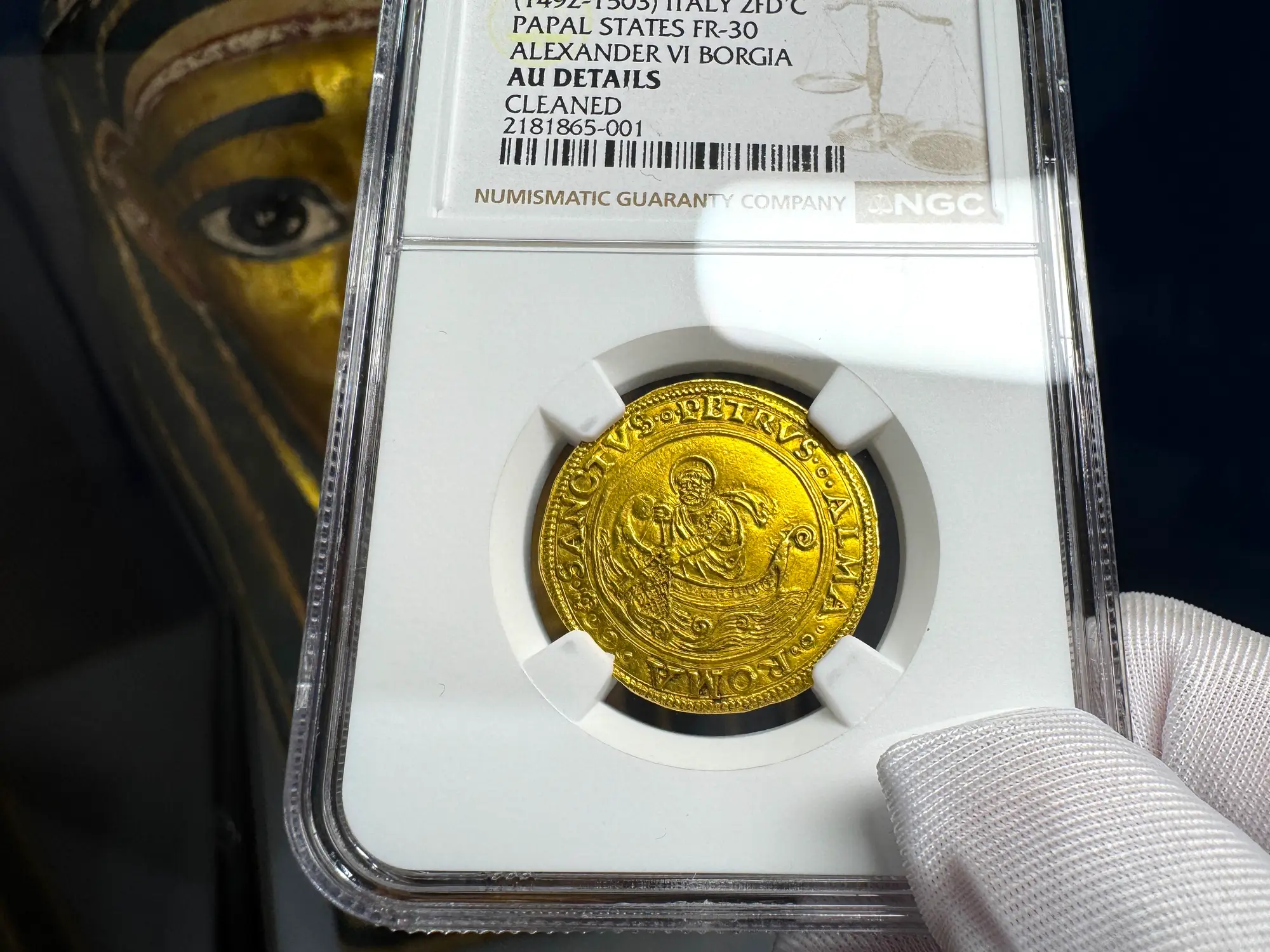 Italy "St Peter Fishing" 2 Fiorini NGC AU  22