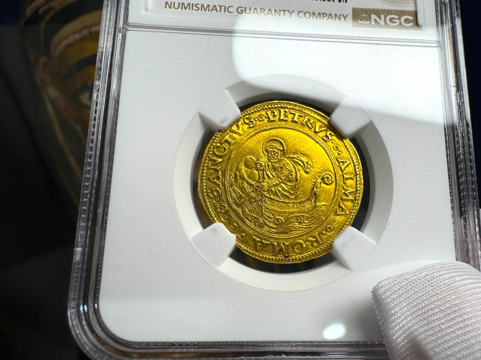 Italy "St Peter Fishing" 2 Fiorini NGC AU  2