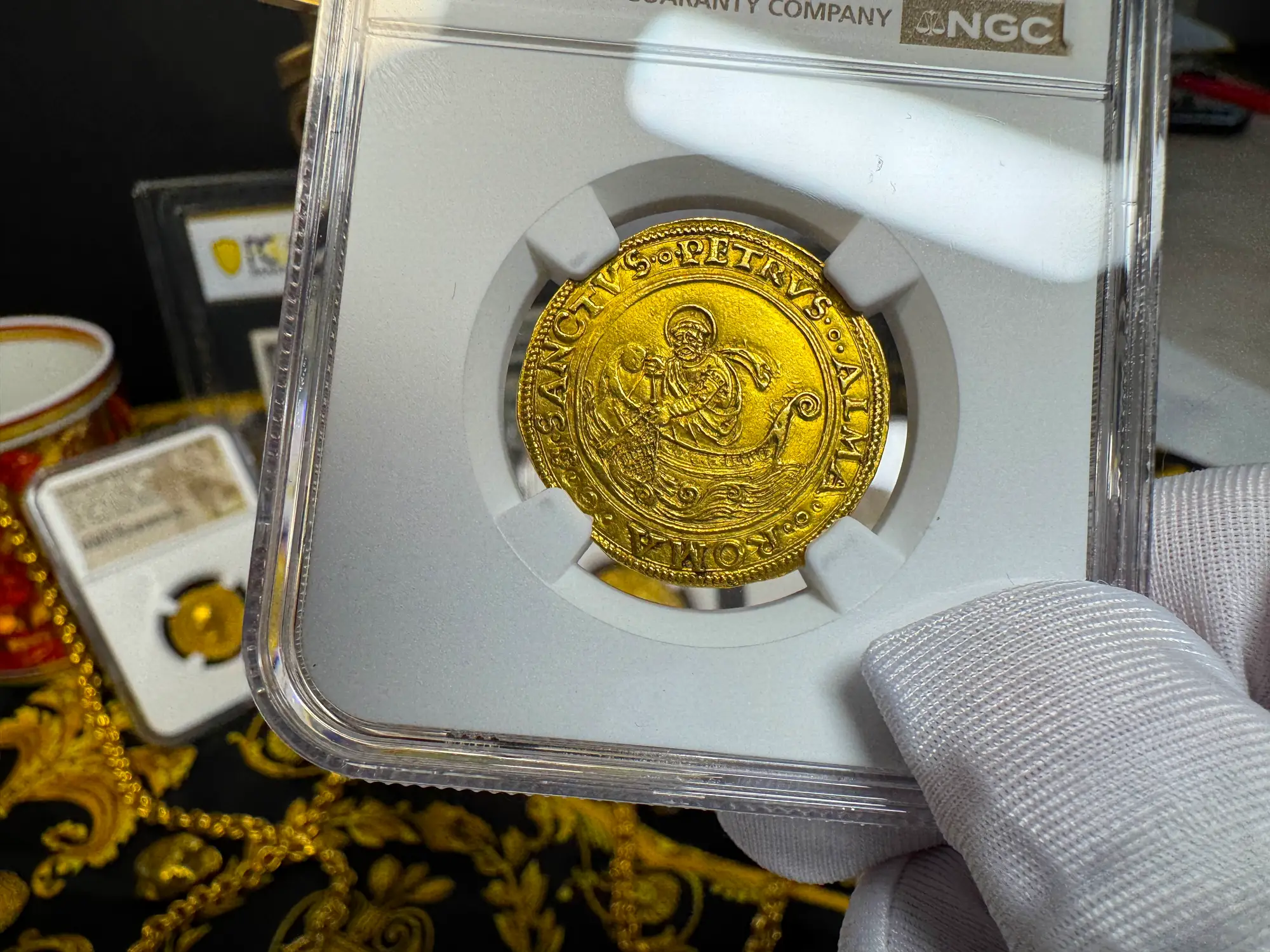 Italy "St Peter Fishing" 2 Fiorini NGC AU  23